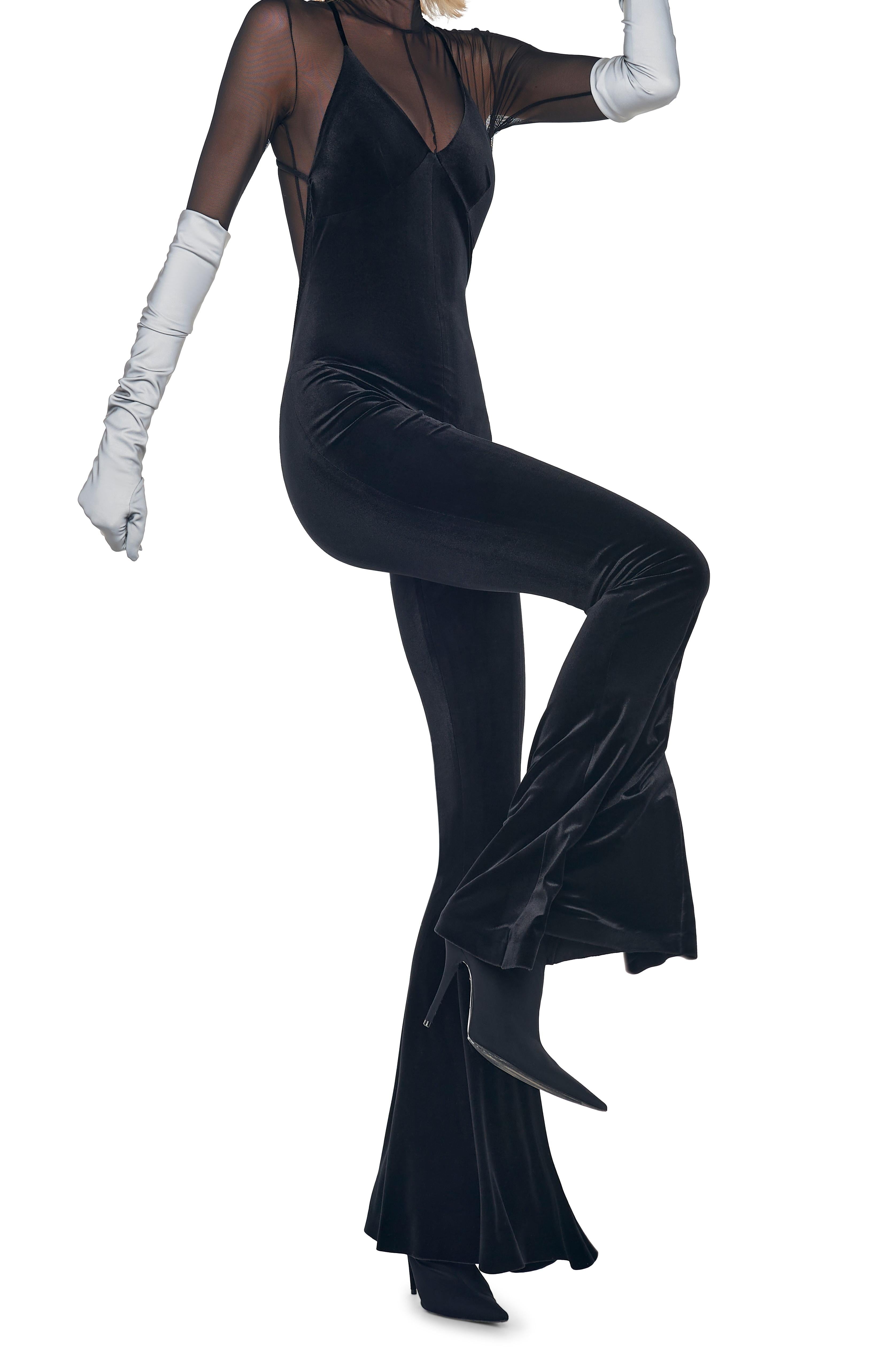 LOW BACK SLIP FISHTAIL JUMPSUIT