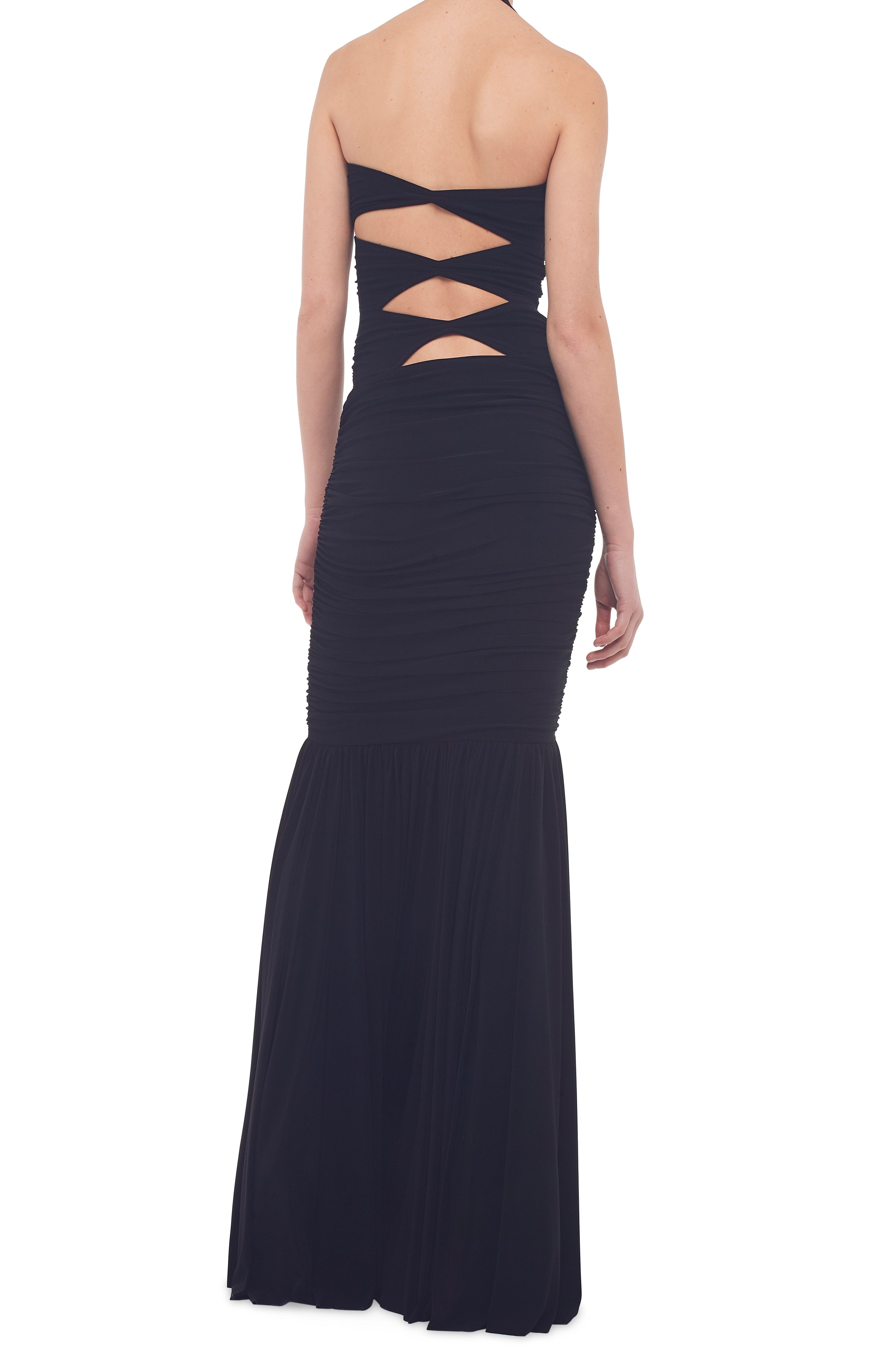 PEEKABOO MIO FISHTAIL GOWN