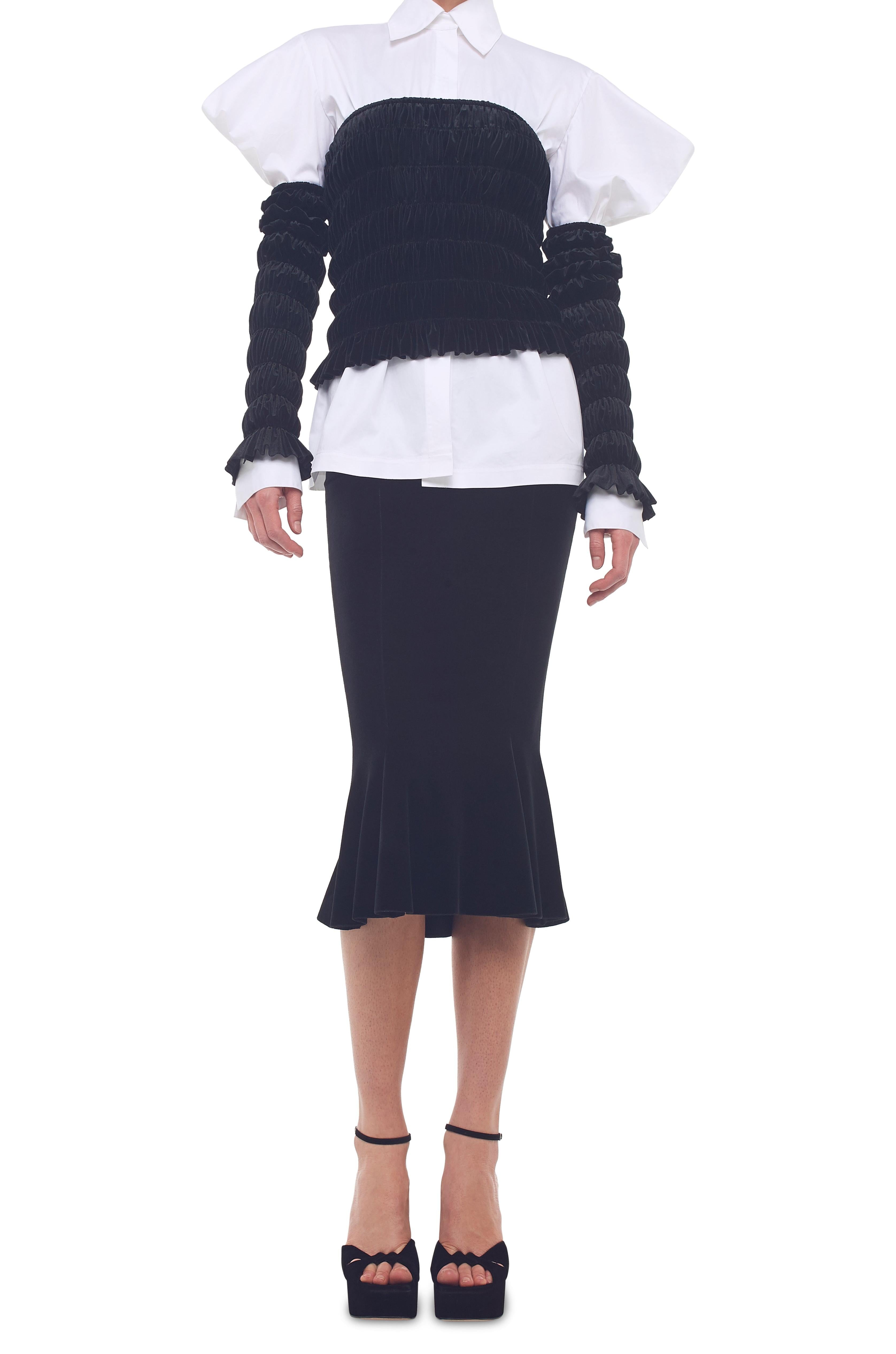 ELASTIC TUBE TOP W/ SLEEVES