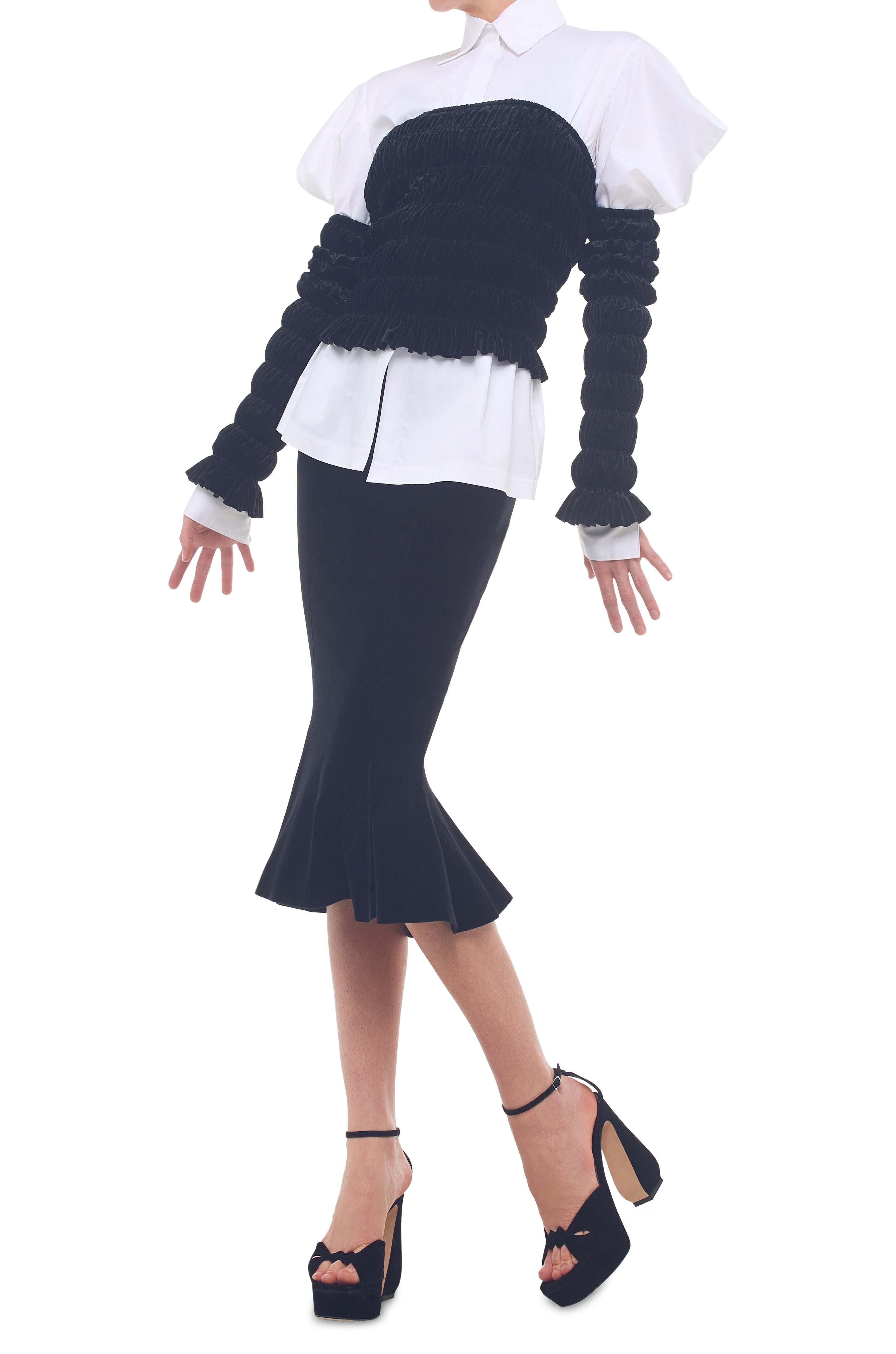 ELASTIC TUBE TOP W/ SLEEVES