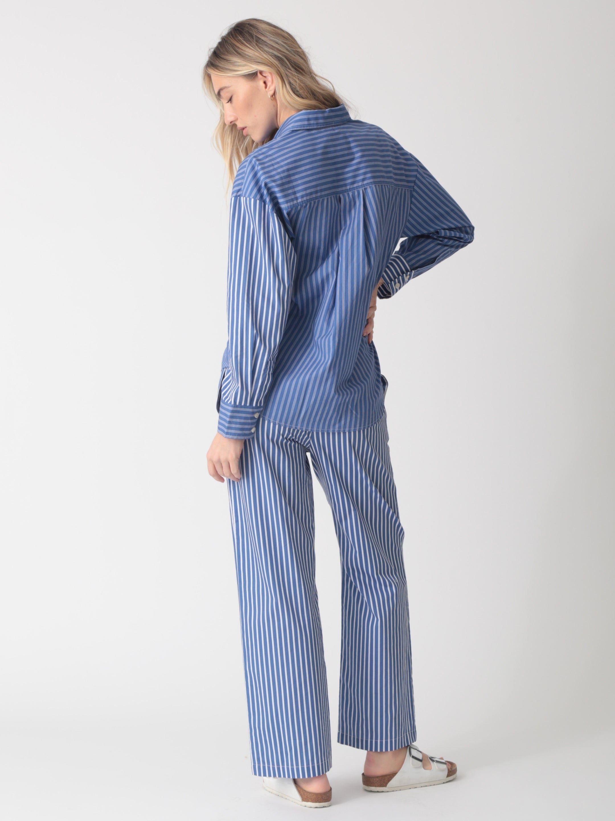 Boyfriend Shirt - Indigo Stripe