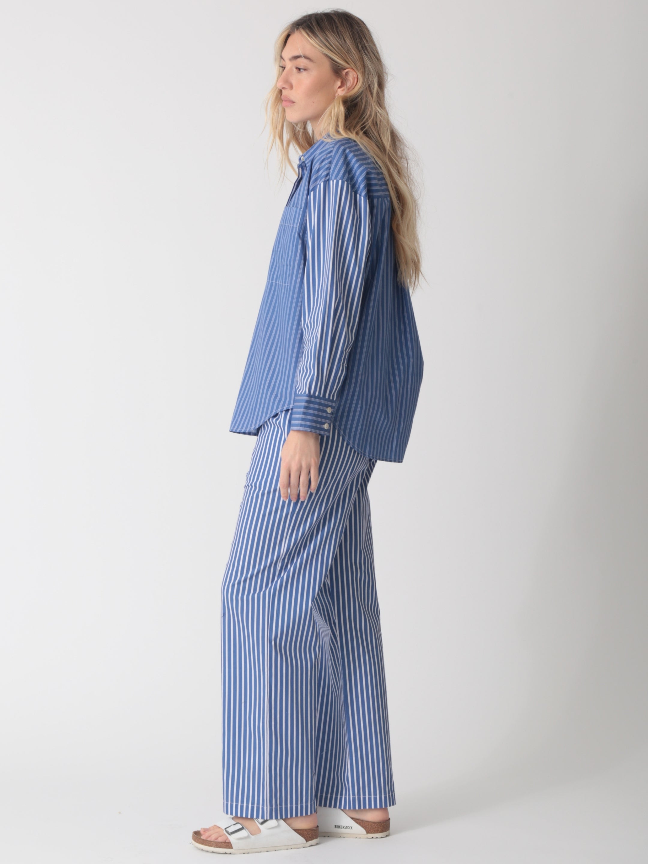 Boyfriend Shirt - Indigo Stripe