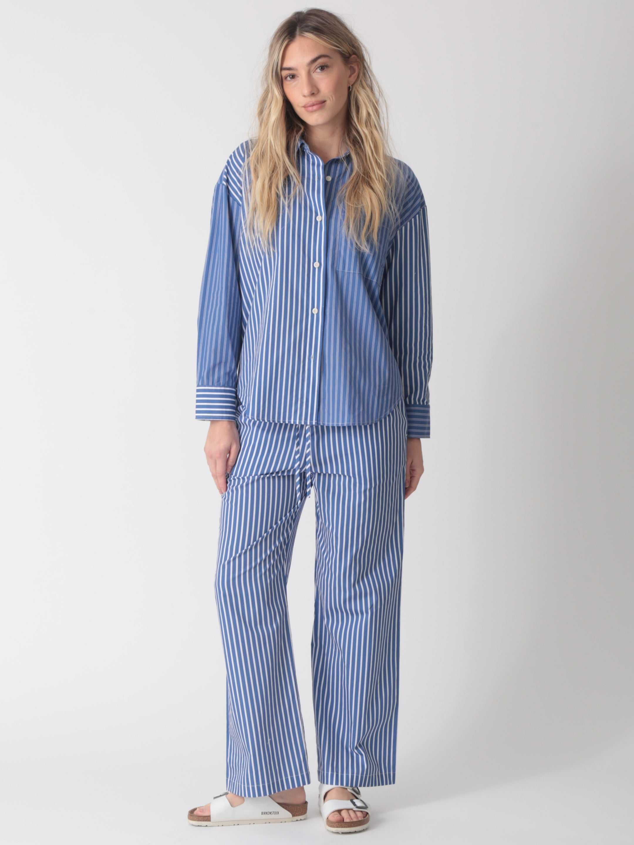 Boyfriend Shirt - Indigo Stripe