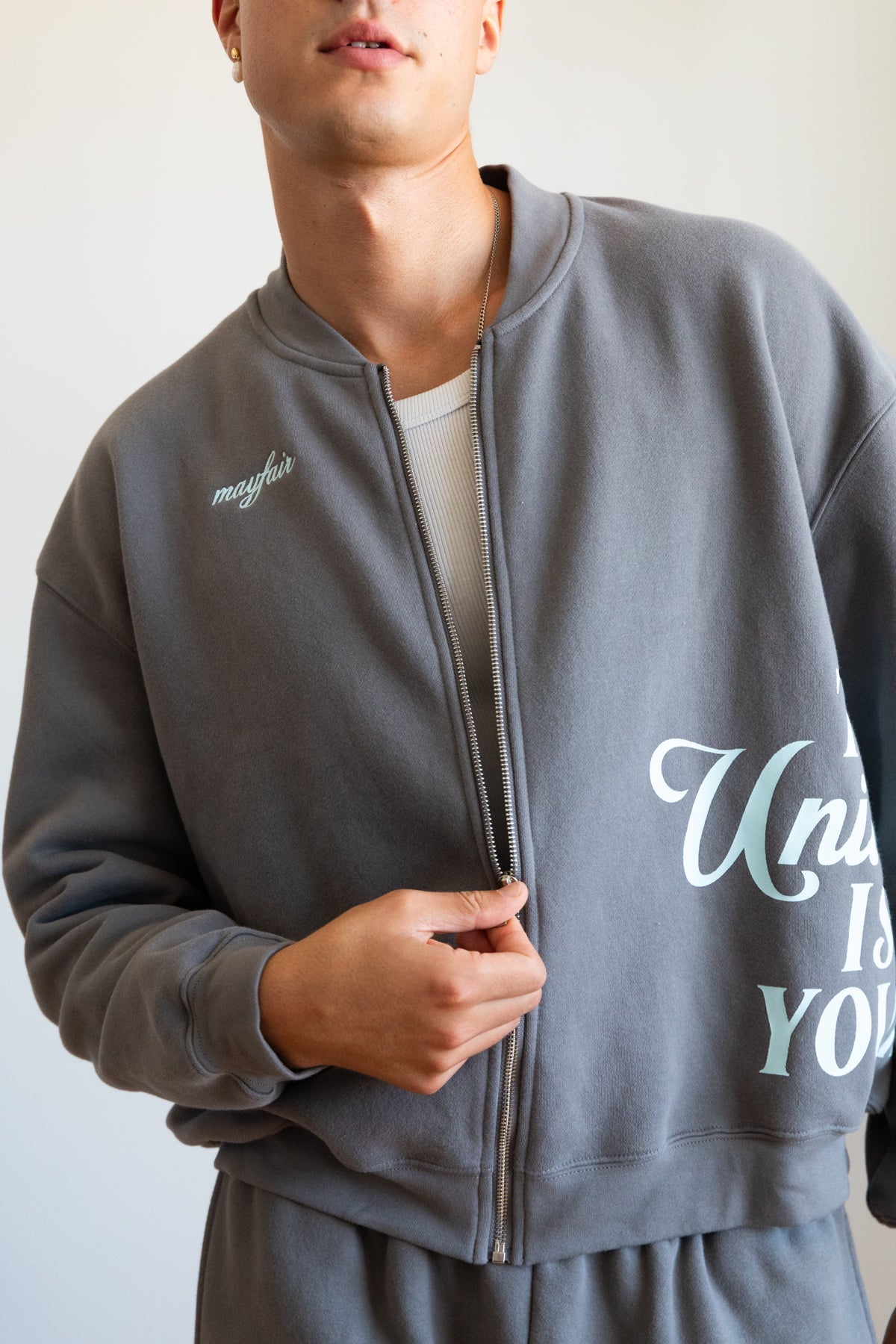 Universe Is On Your Side Bomber Zip-Up Jacket