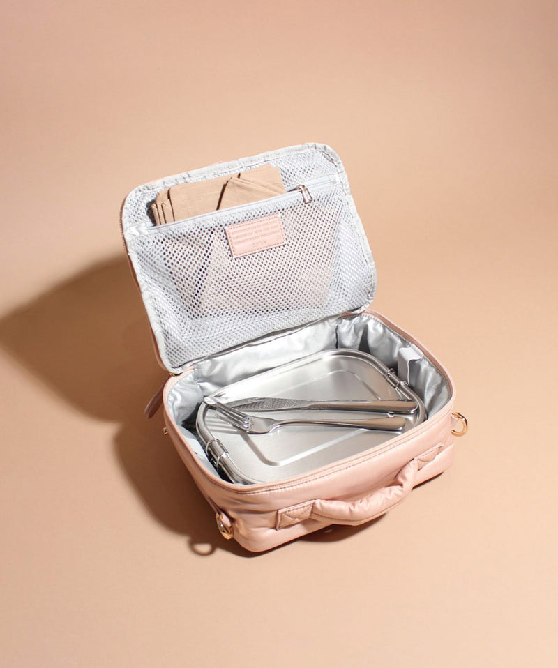 LUNCH BAG Medium Nylon in Blush