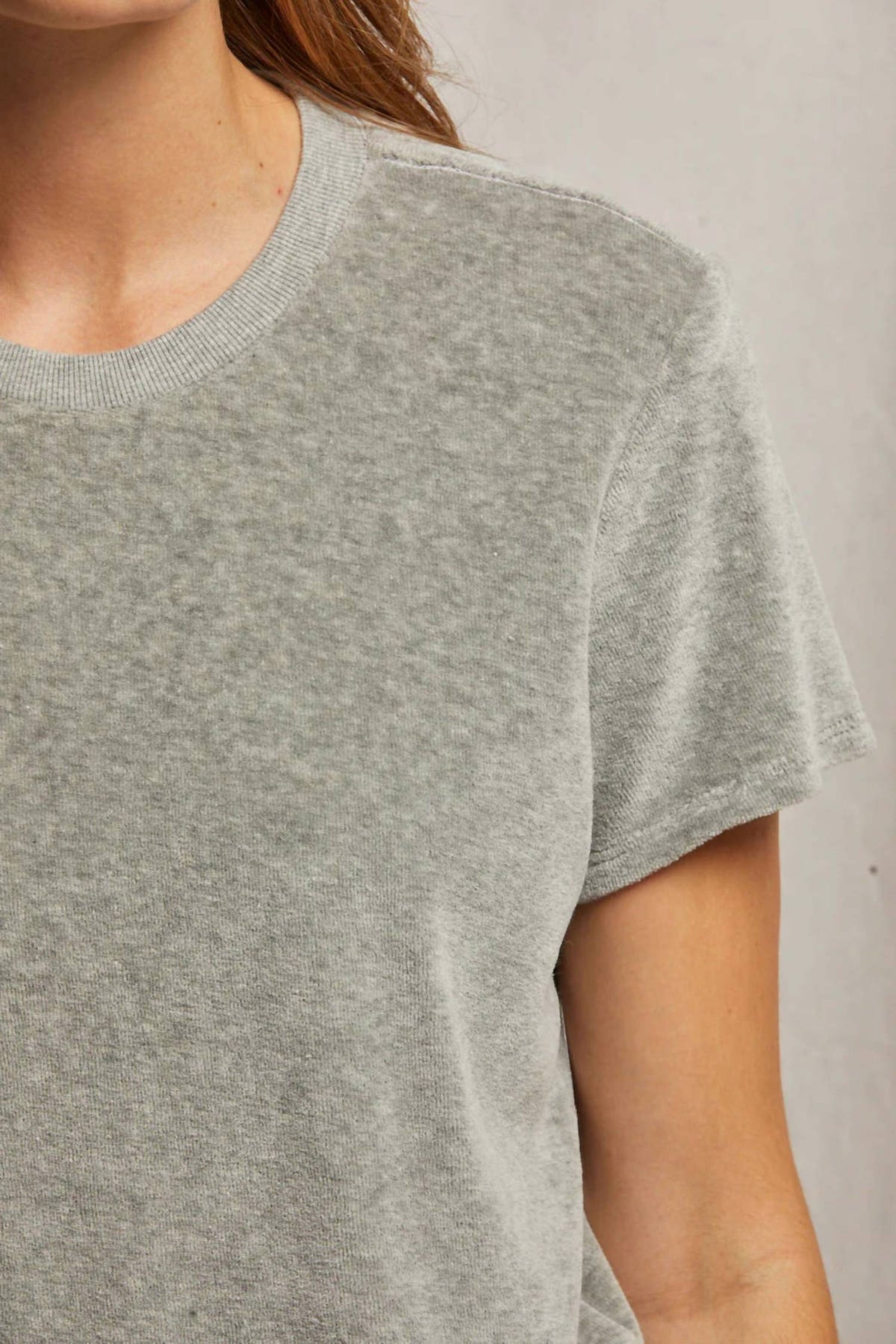 T197 - Clara - Velour Crew Neck Tee