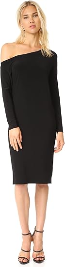 Long Sleeve Drop Shoulder Dress - Norma Kamali