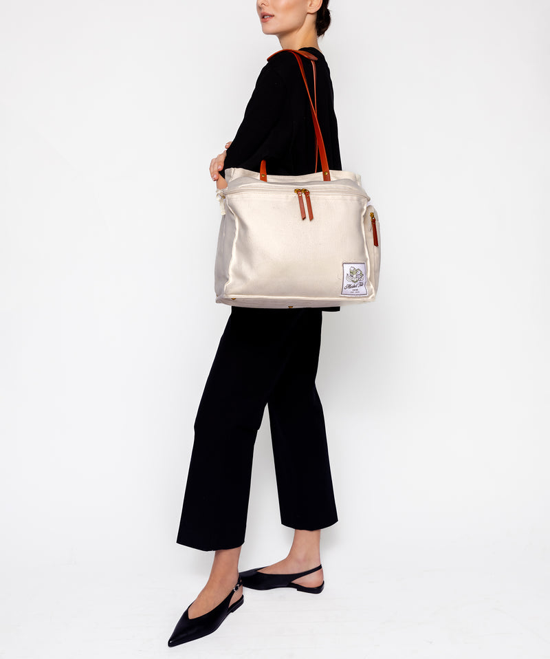 MARKET TOTE - RPET Canvas in Ivory