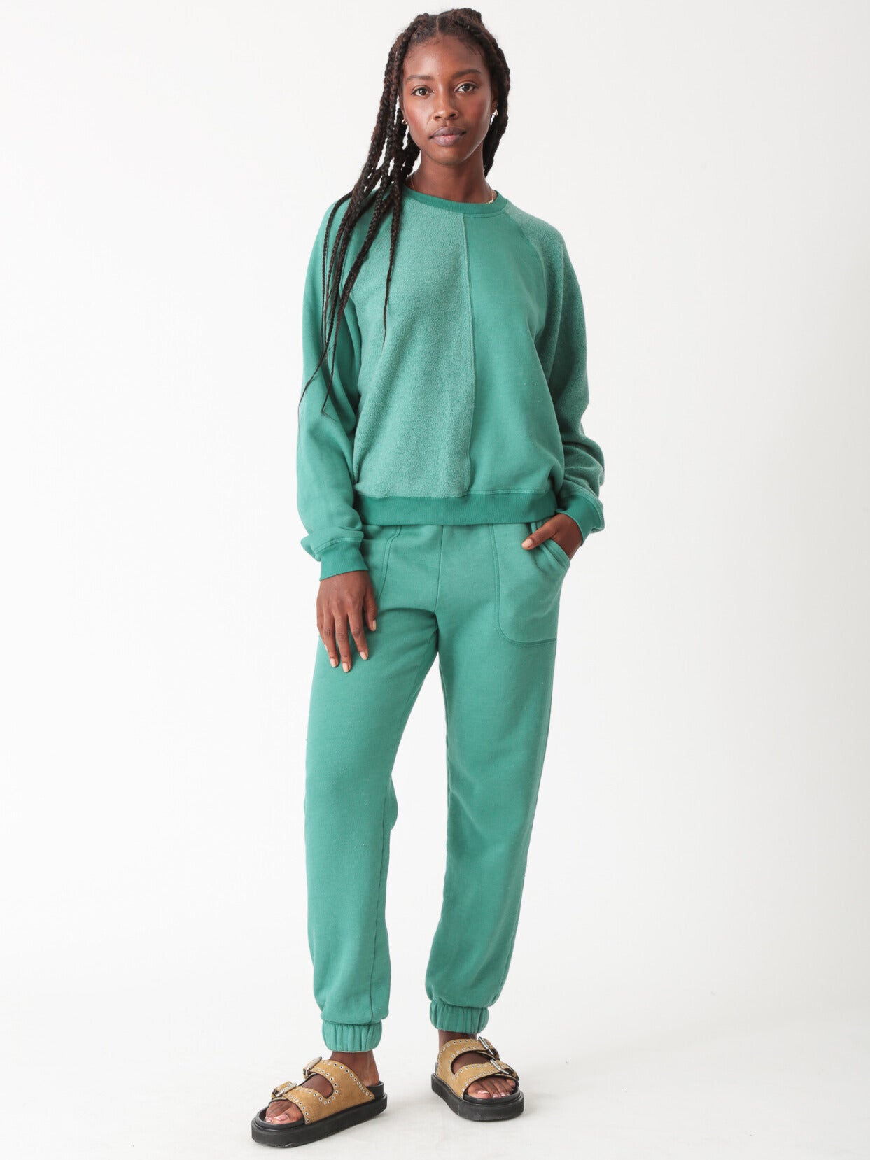 Ronan Sherpa Pullover - Jade