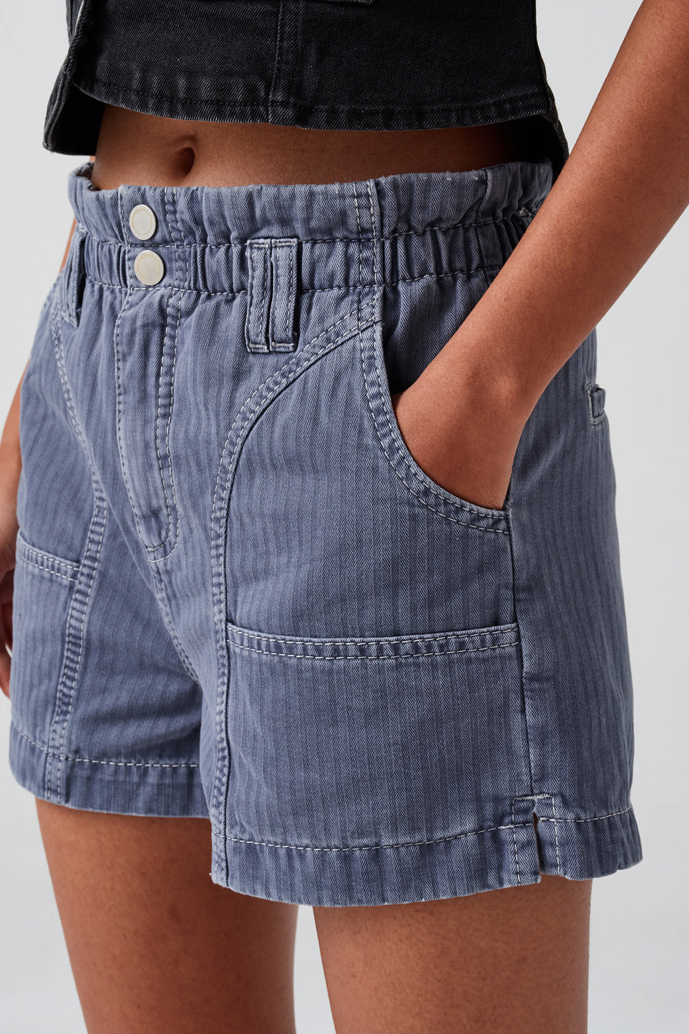 Louis Short in Washed Denim