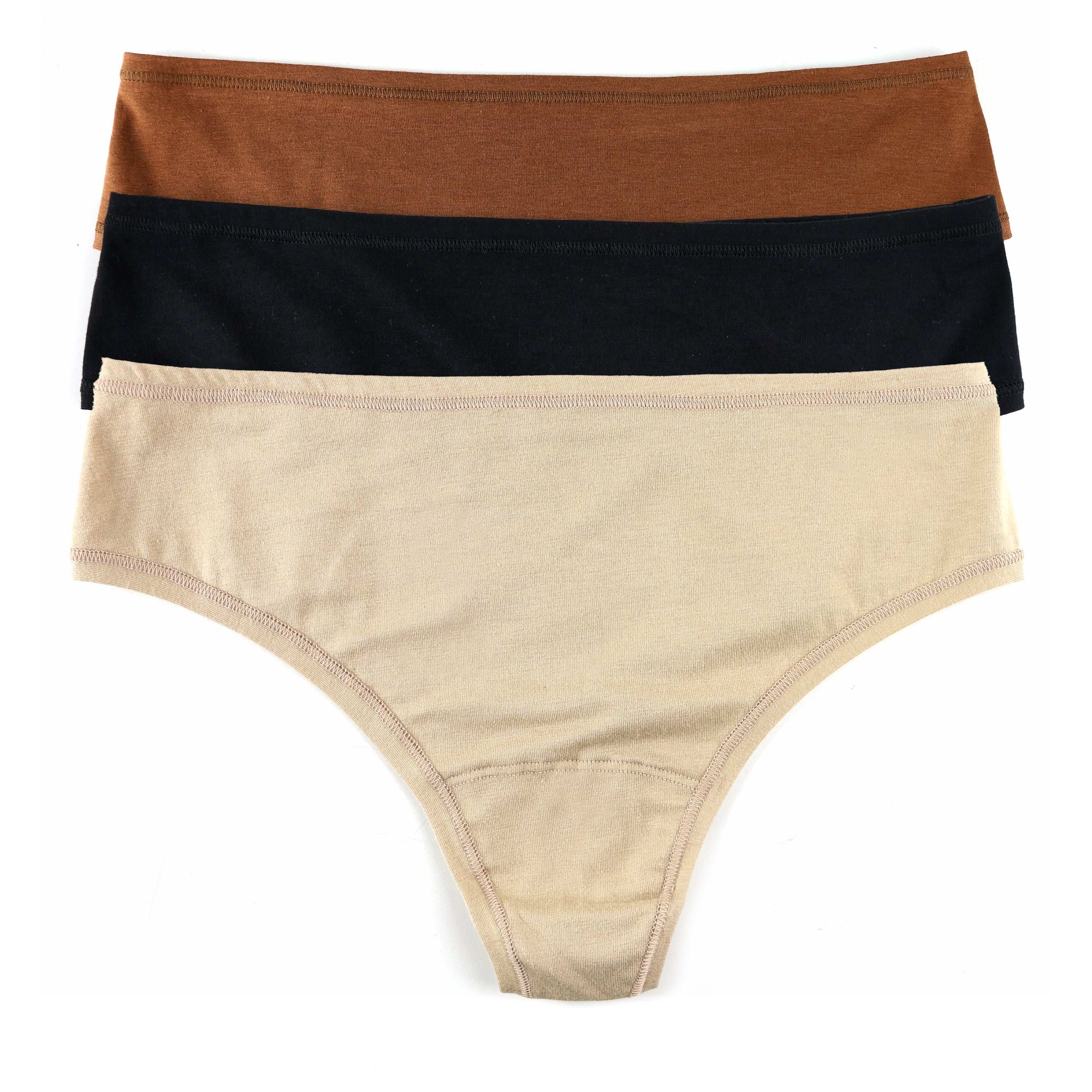 3pack Play Stretch Natural Rise Thong