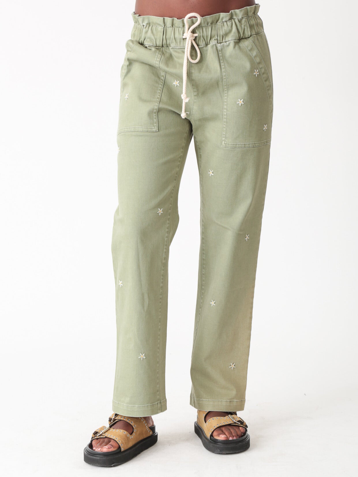 Easy Pant - Daisy Embroidery