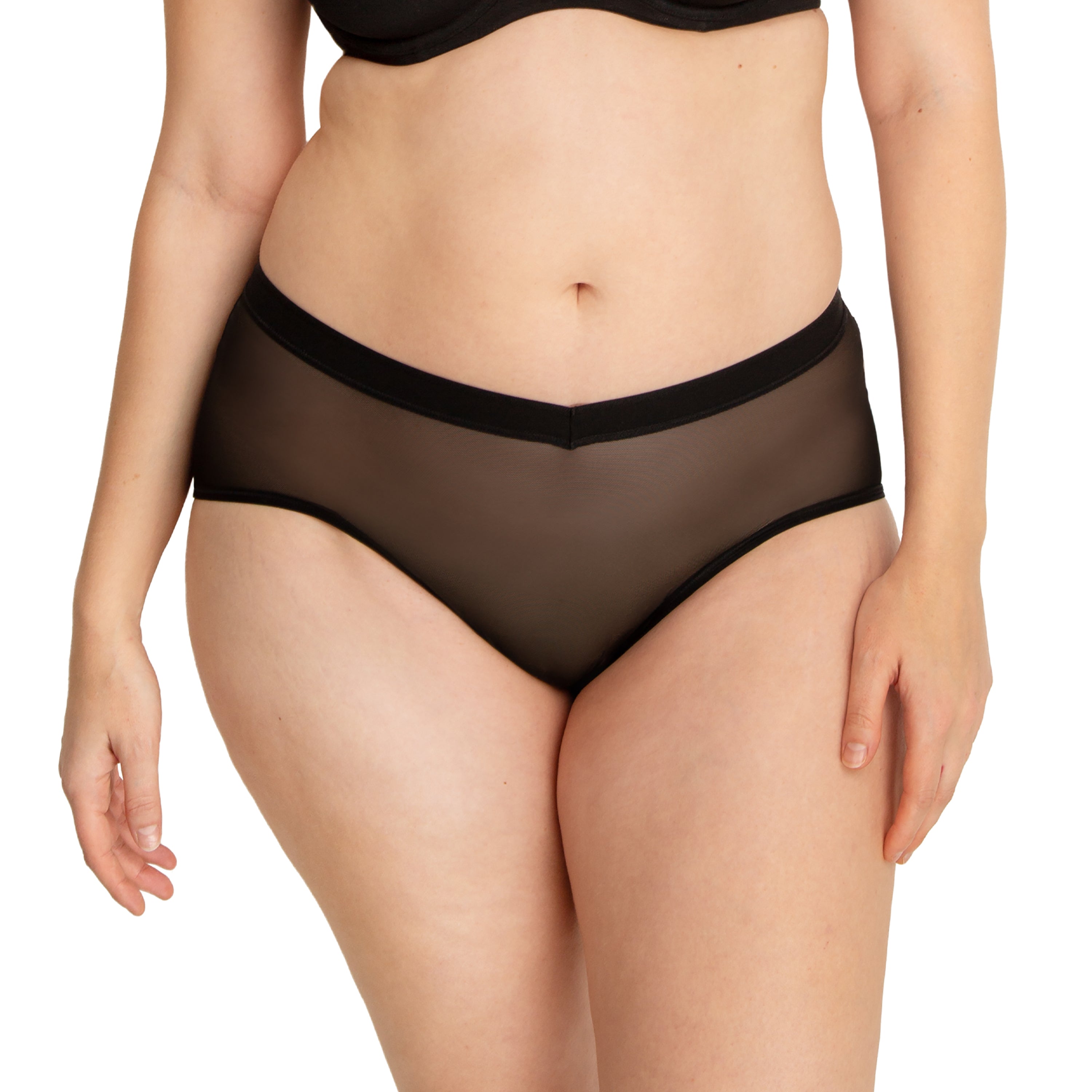 MESH HIGH CUT FRENCH BRIEF
