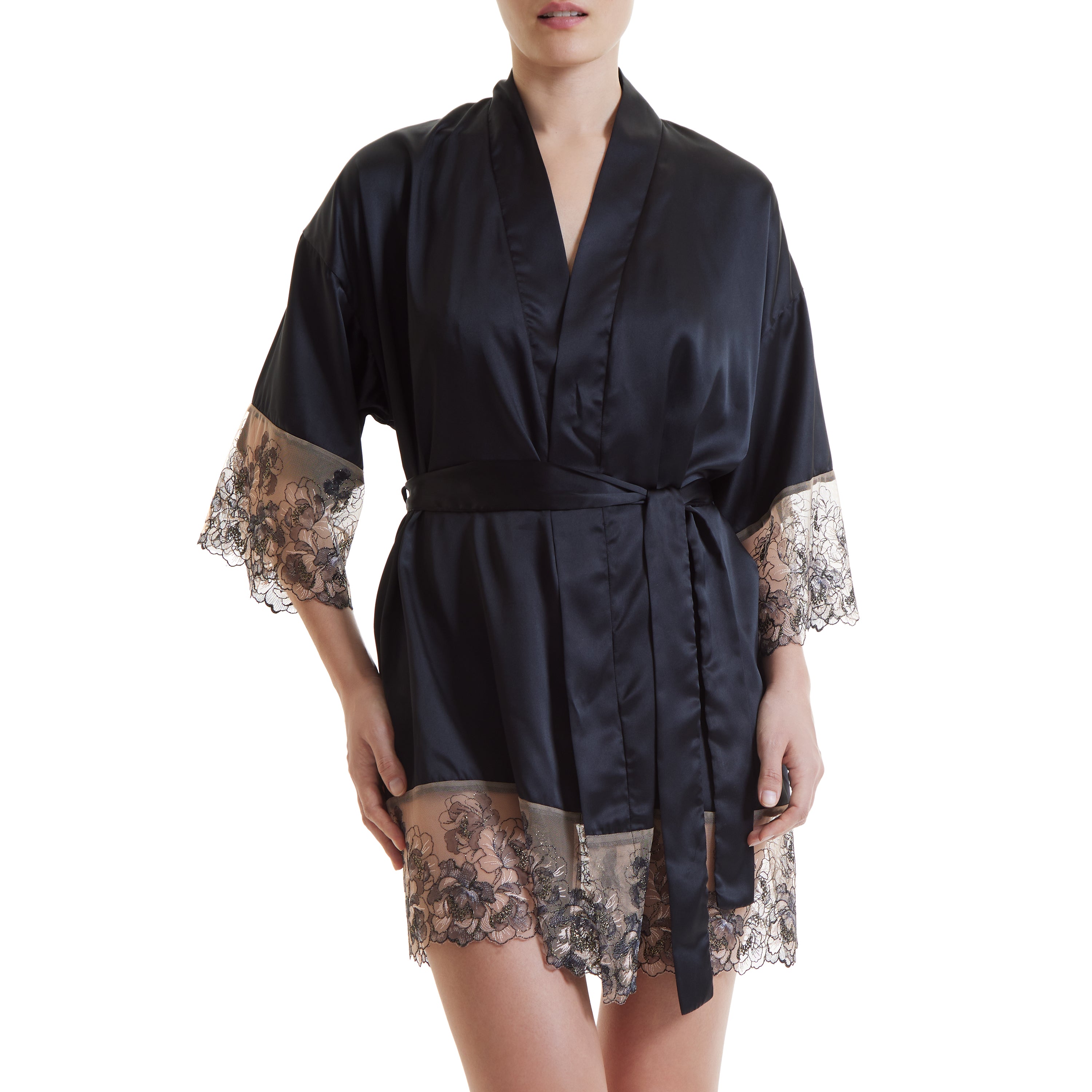 Rose Gold Silk Robe