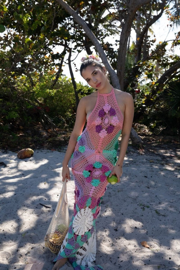 Rowan Crochet Dress Multi