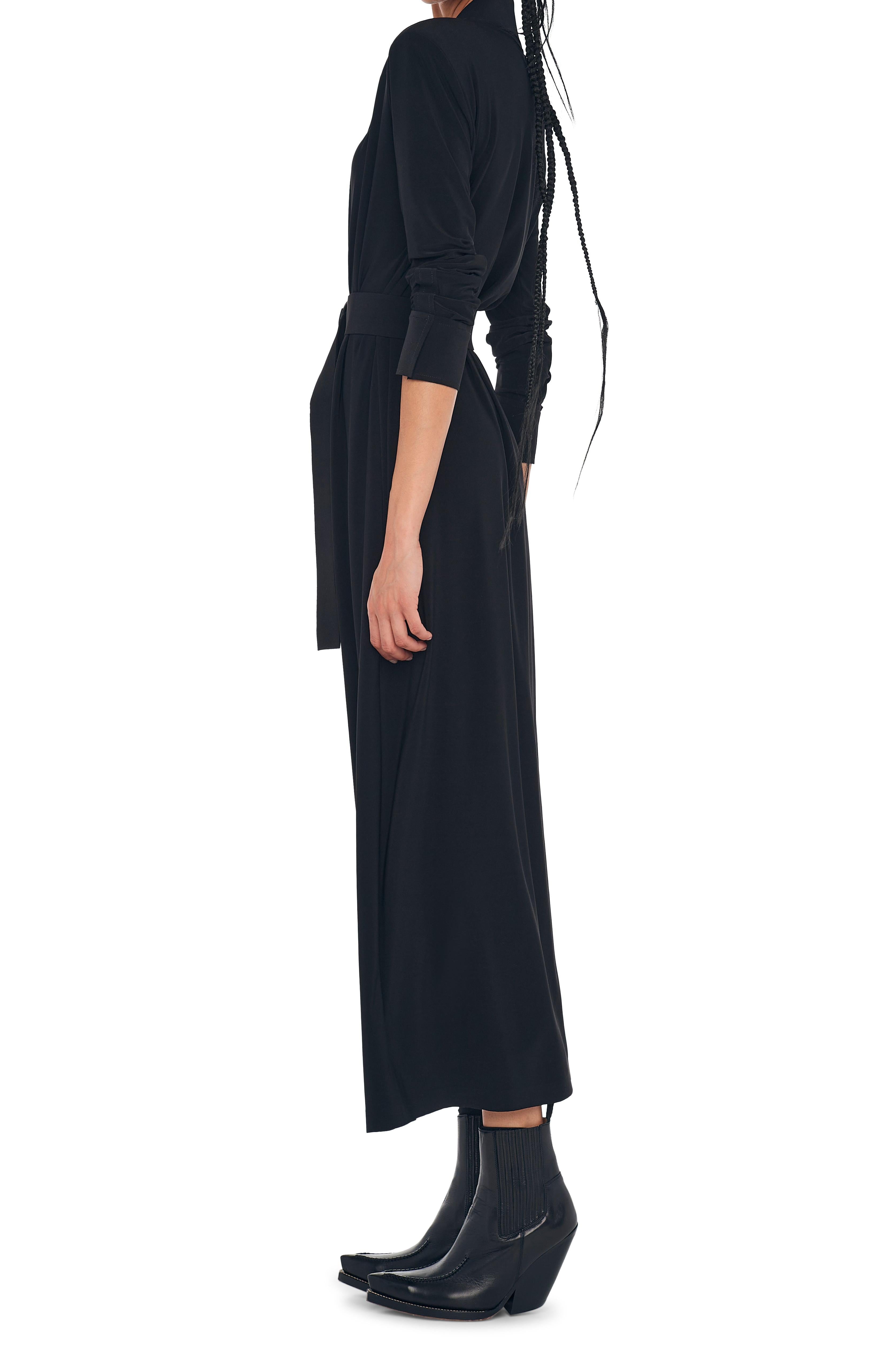NK SHIRT DRESS LONG W/ SHOULDER PADS