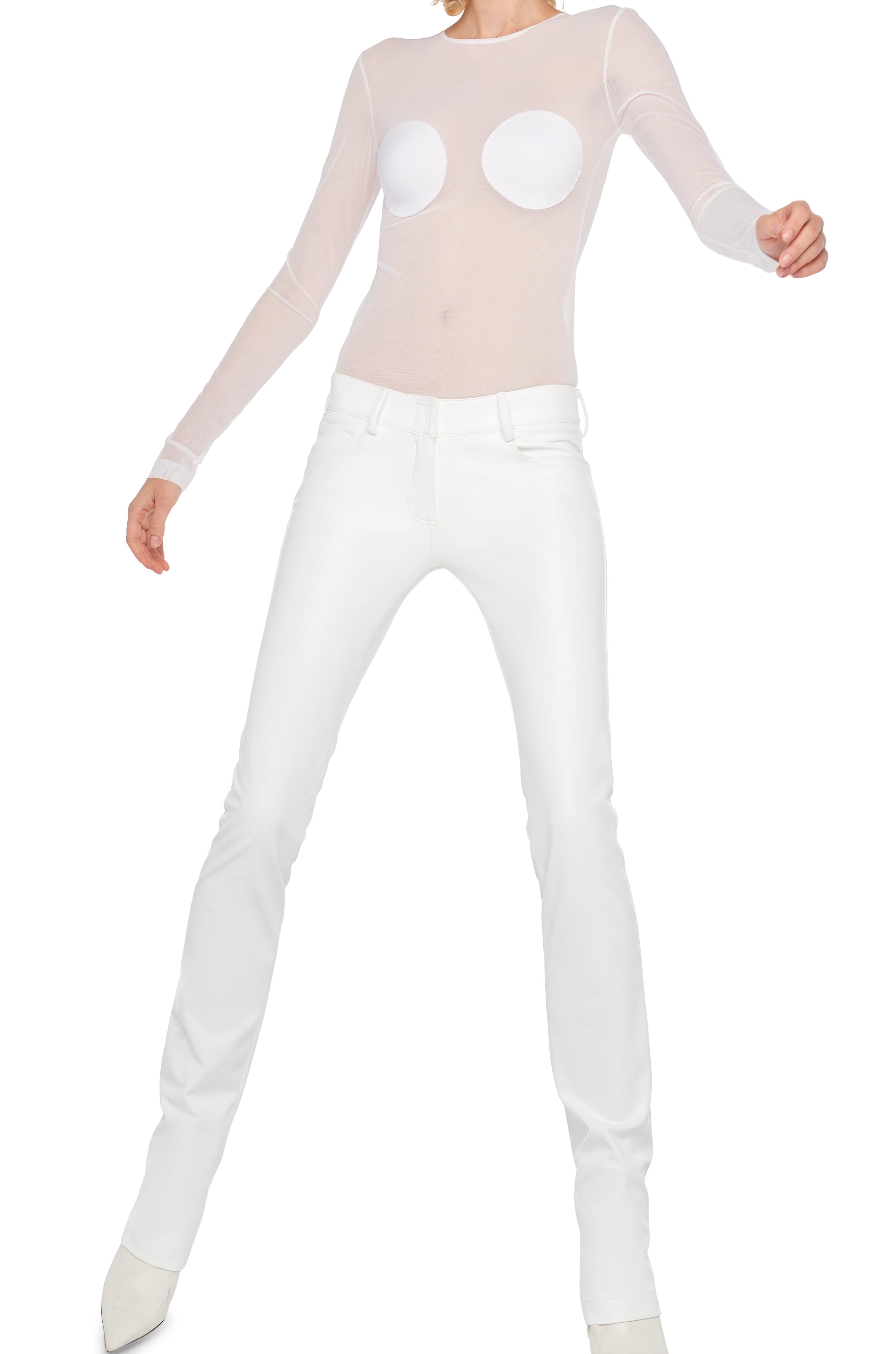 LONG SLEEVE DOT APPLIQUE TOP