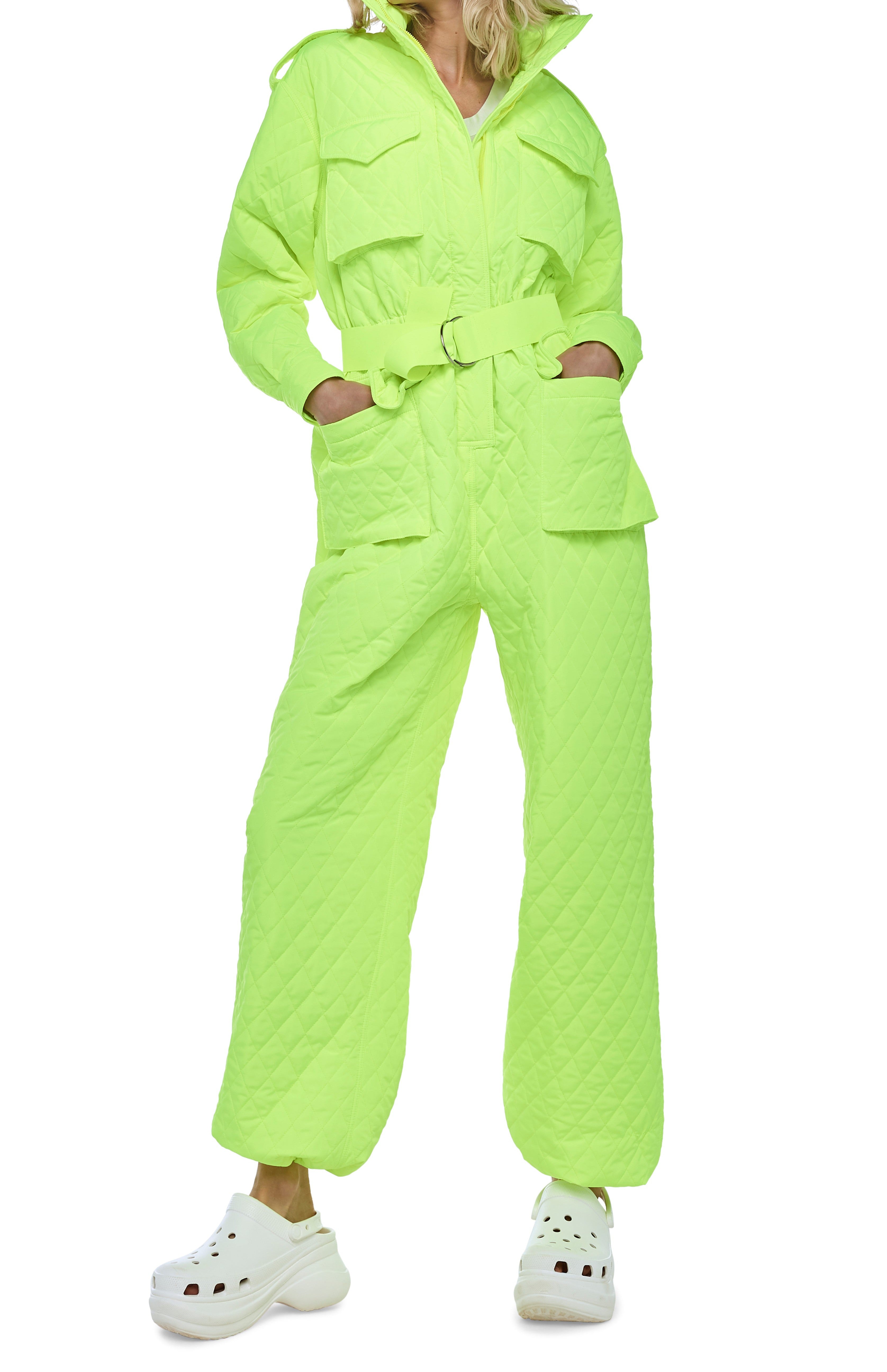 QUILTED OS CARGO JUMPSUIT