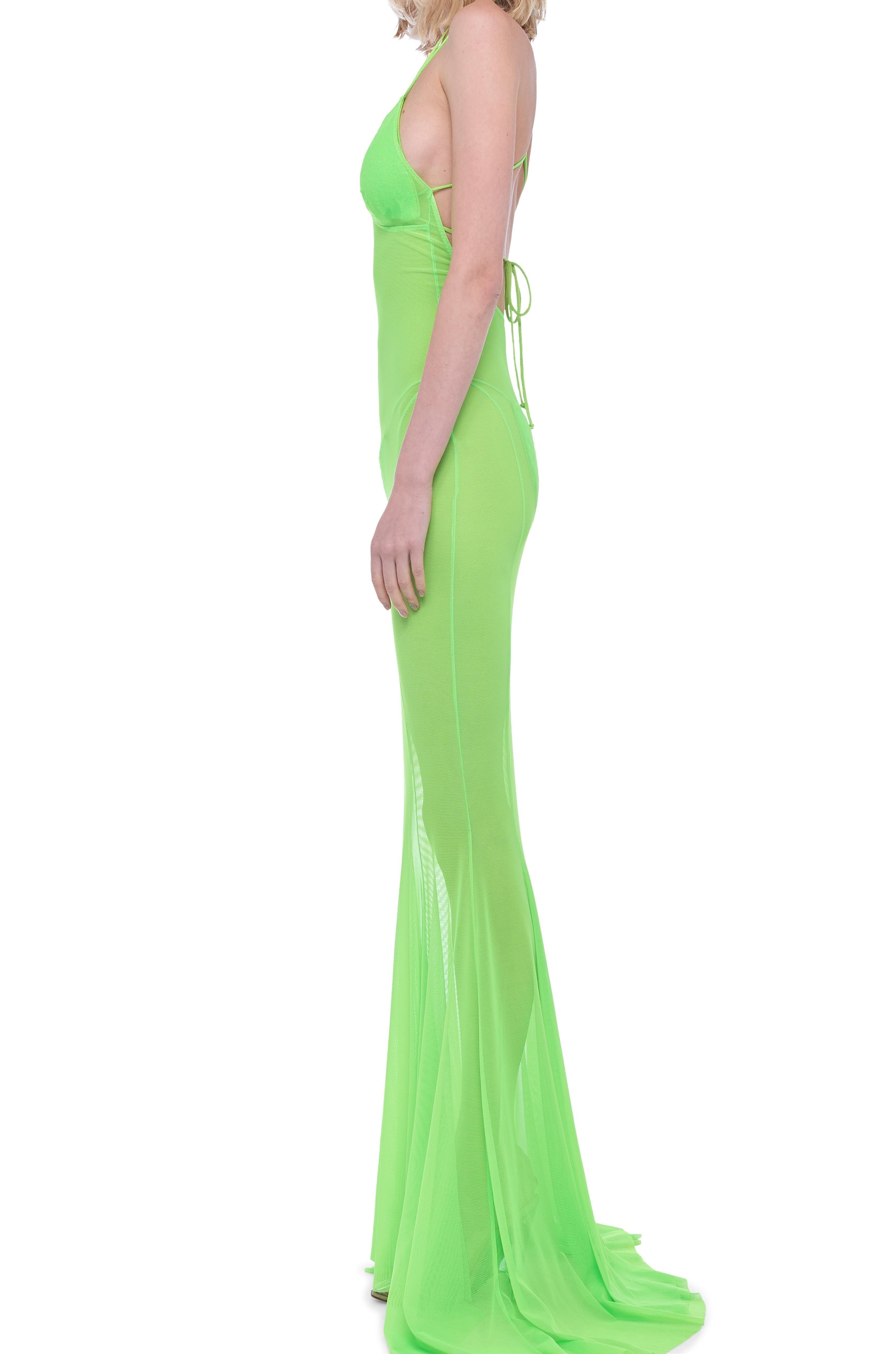 LOW BACK SLIP FISHTAIL GOWN