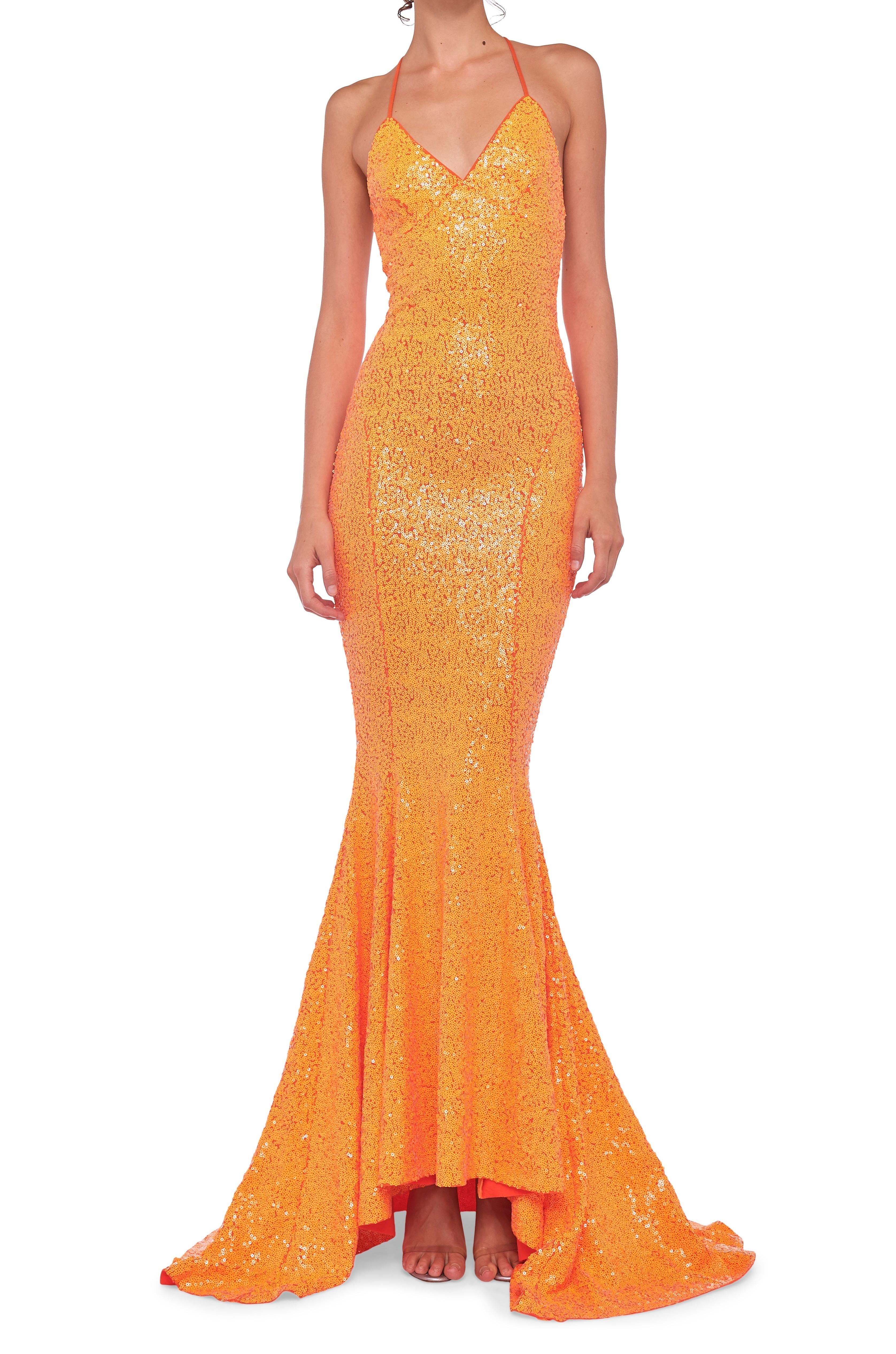 LOW BACK SLIP FISHTAIL GOWN