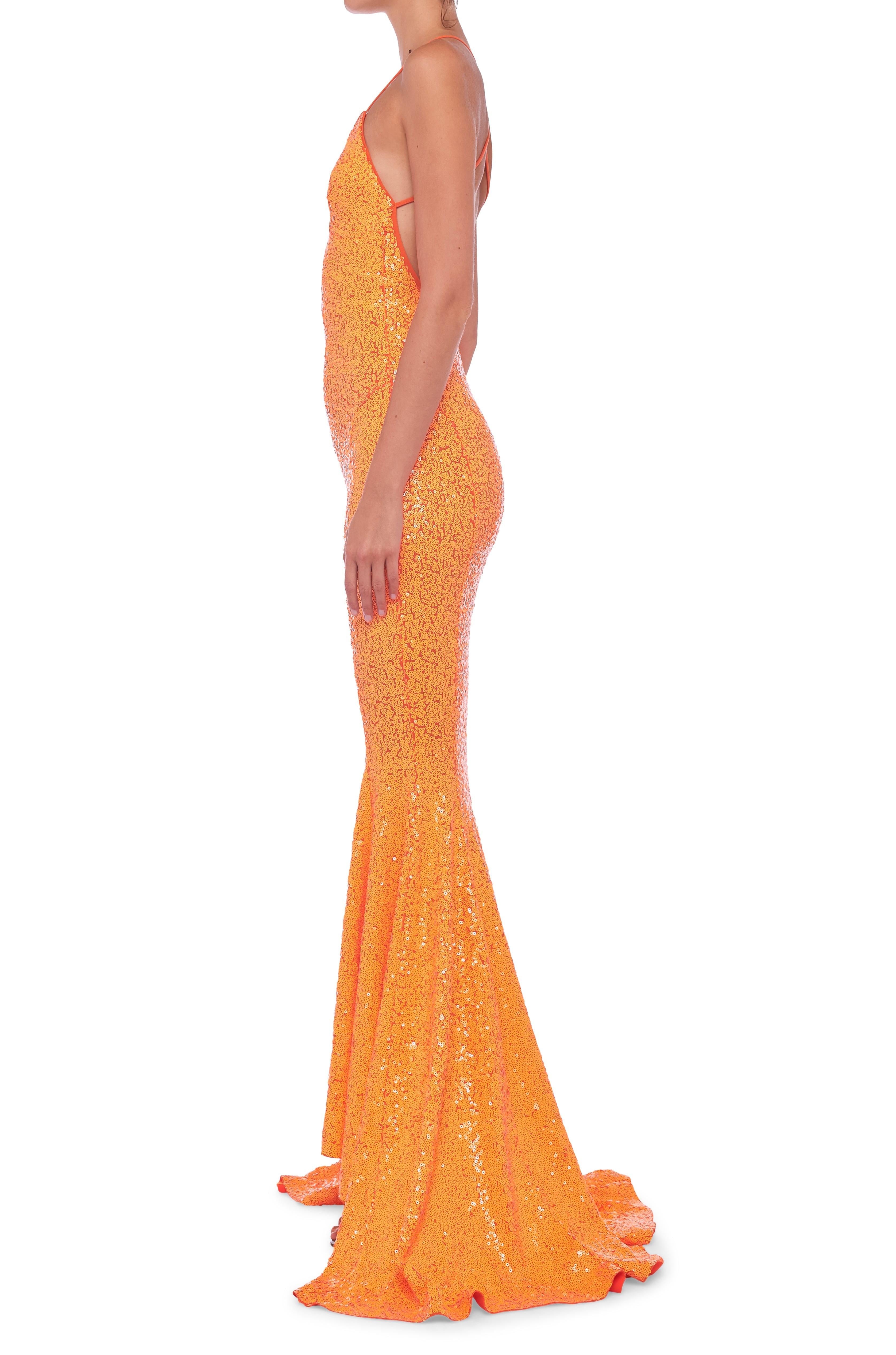 LOW BACK SLIP FISHTAIL GOWN
