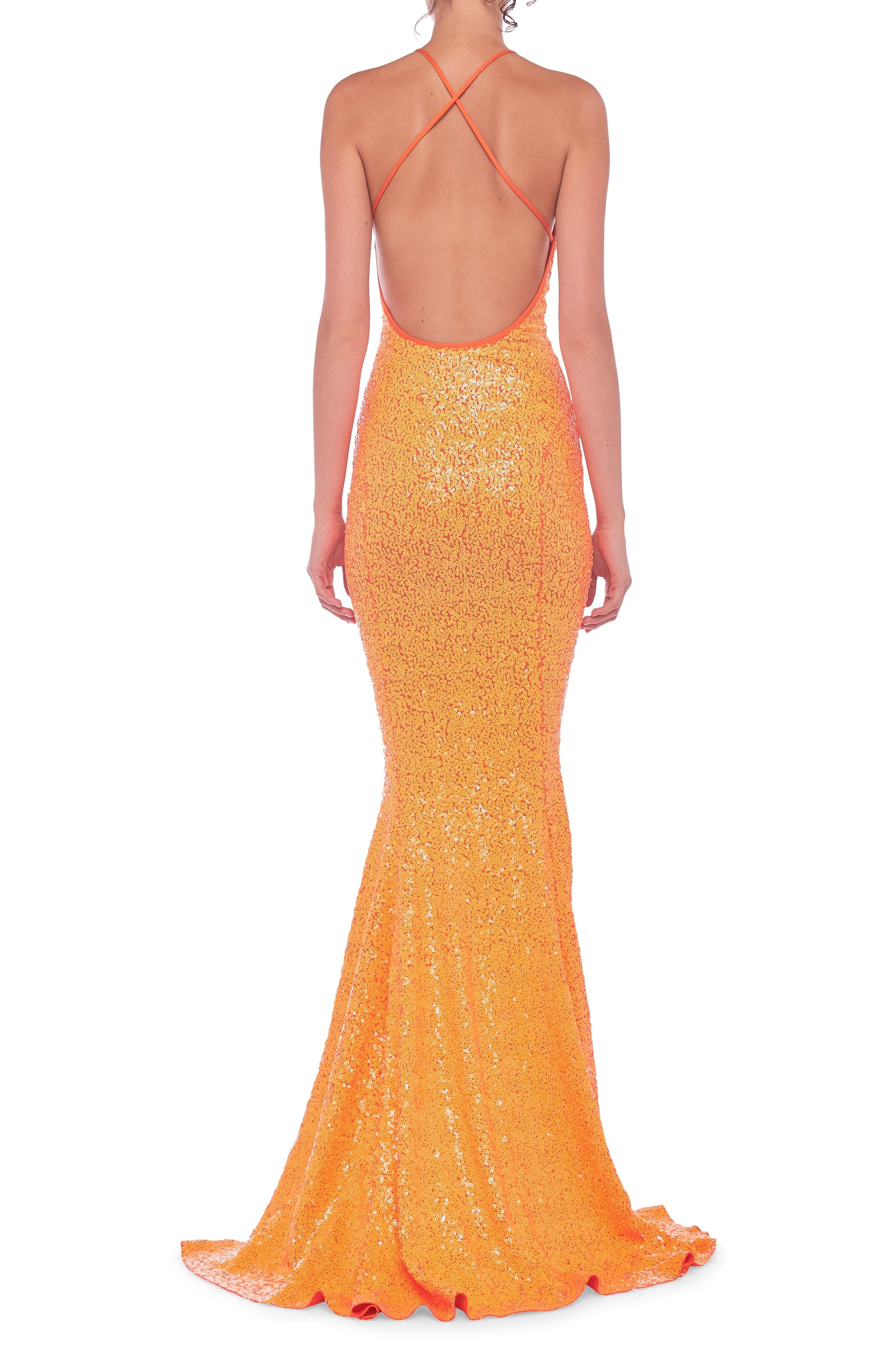 LOW BACK SLIP FISHTAIL GOWN