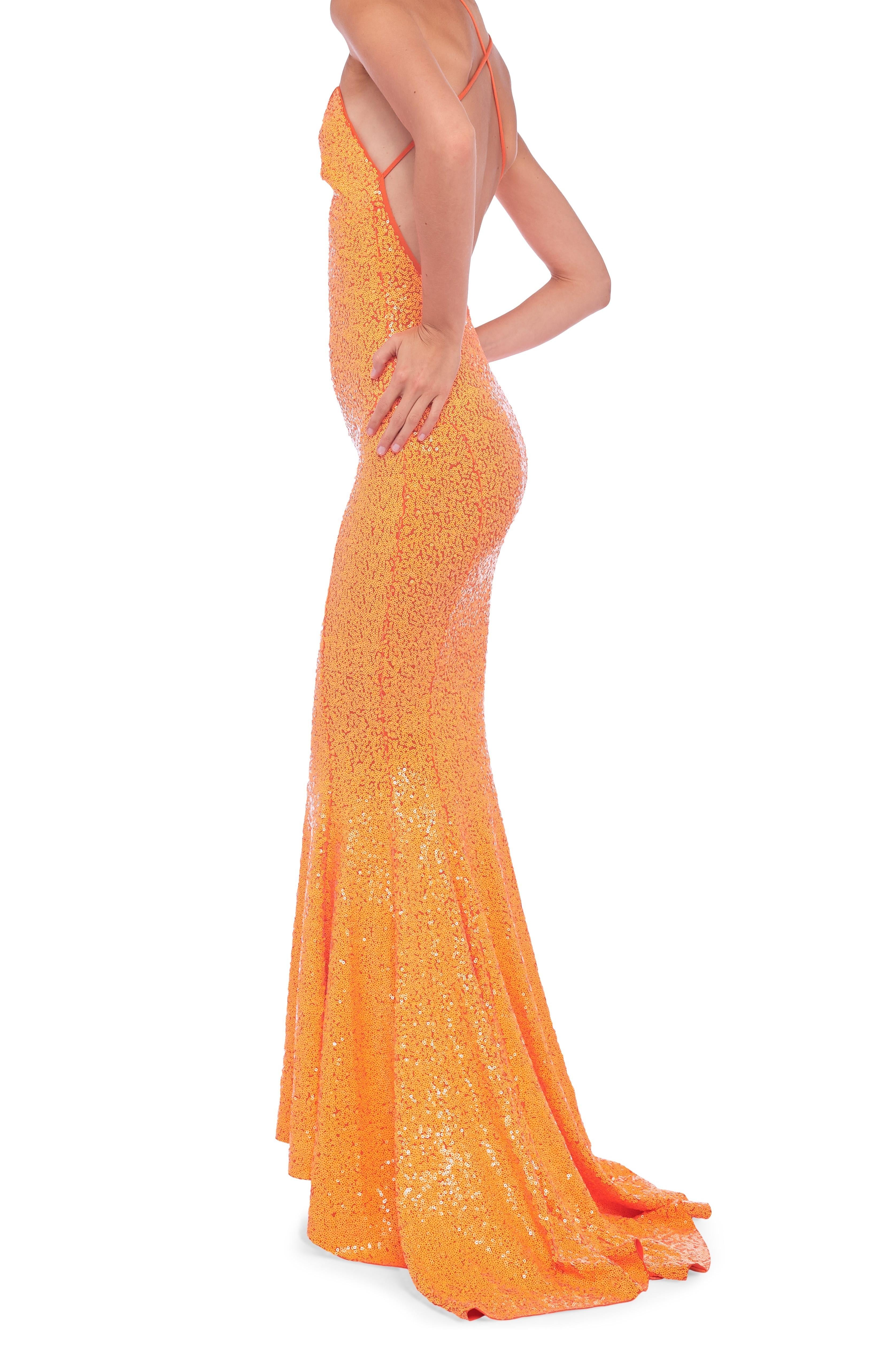 LOW BACK SLIP FISHTAIL GOWN