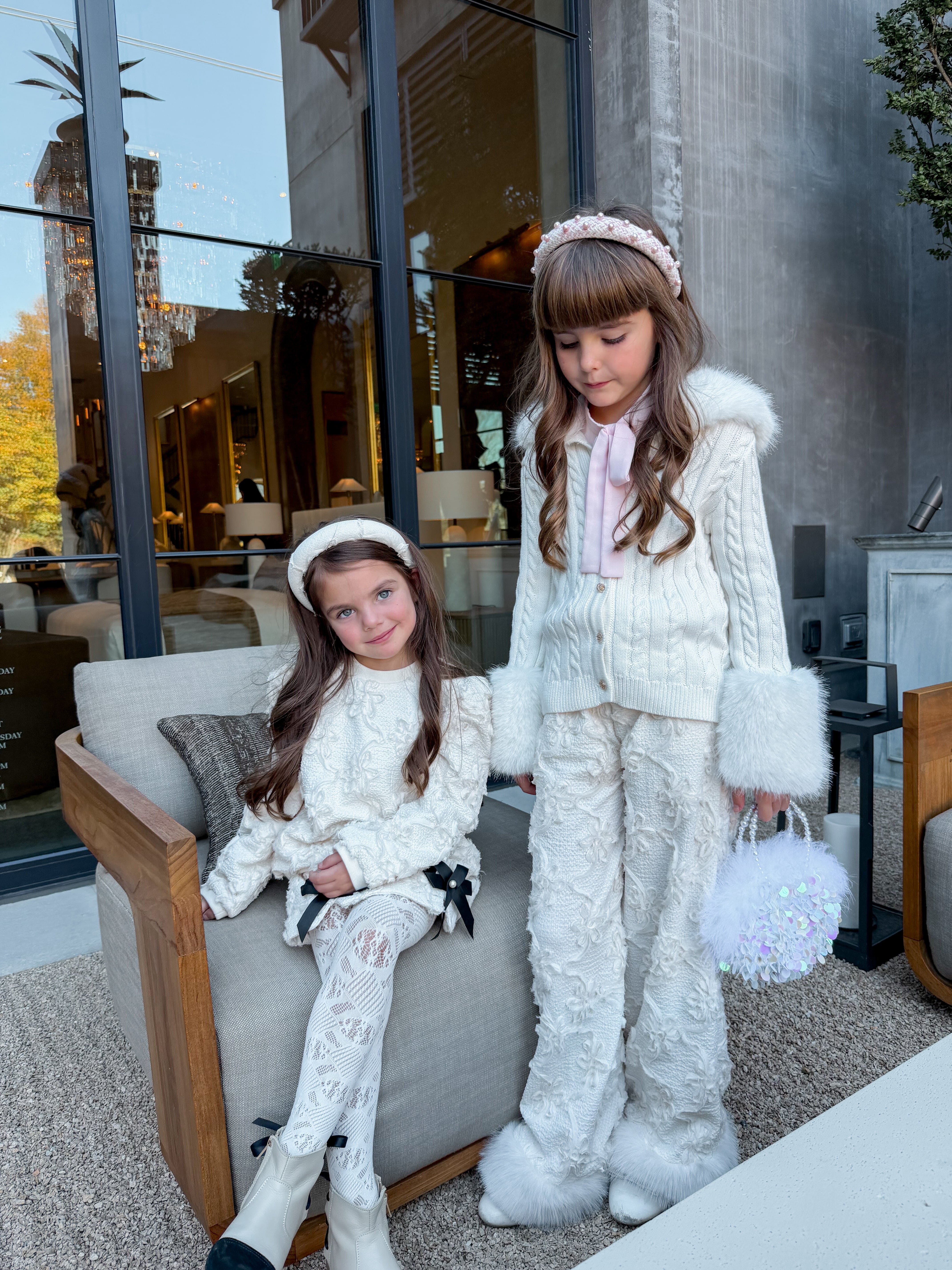 Ivanna Ivory Lace Tights - Petite Maison Kids