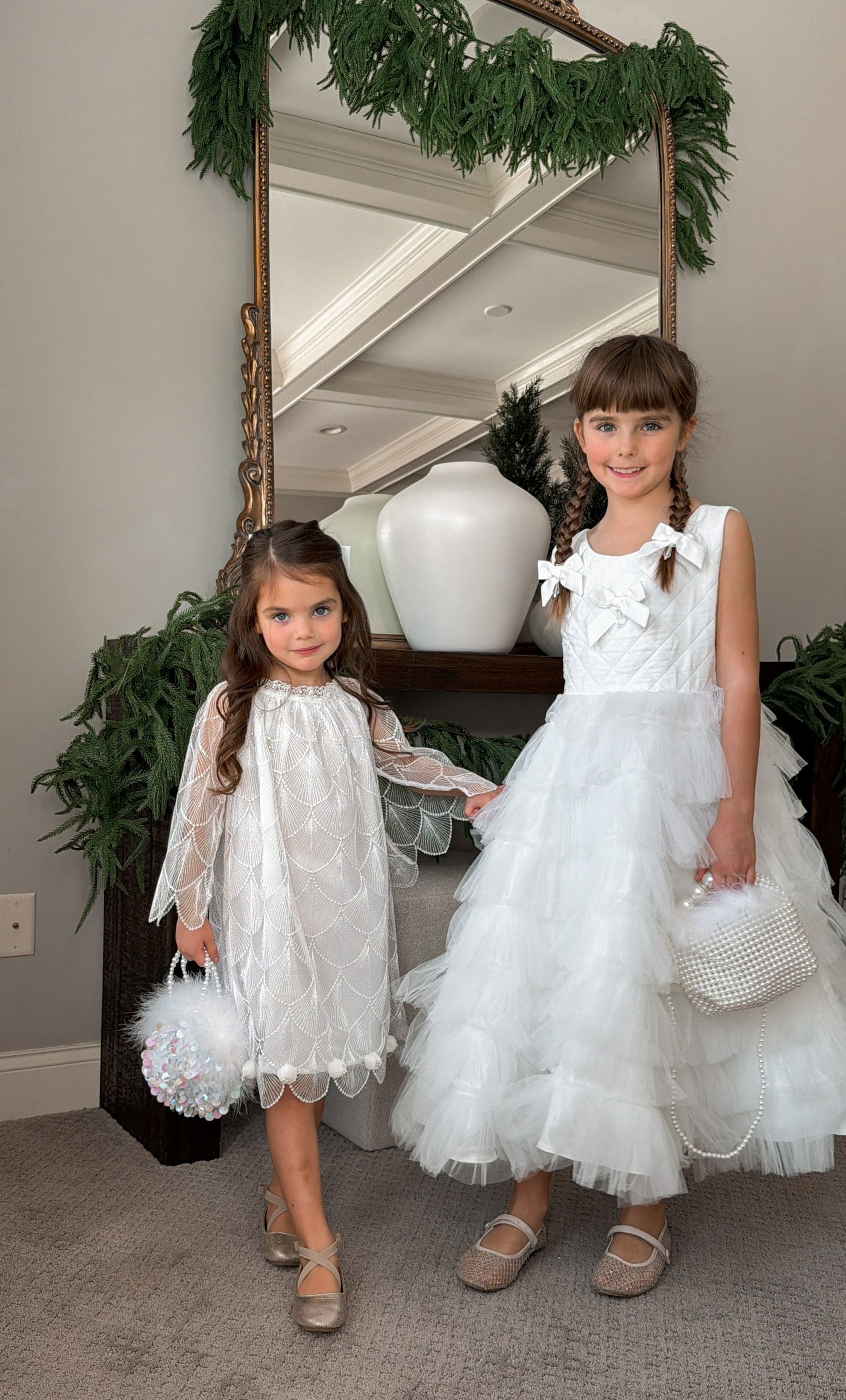 Faith White Scallop Dress - Petite Maison Kids