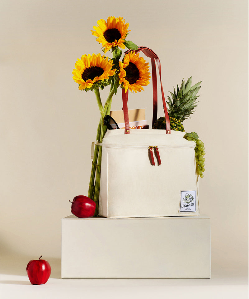 MARKET TOTE - RPET Canvas in Ivory