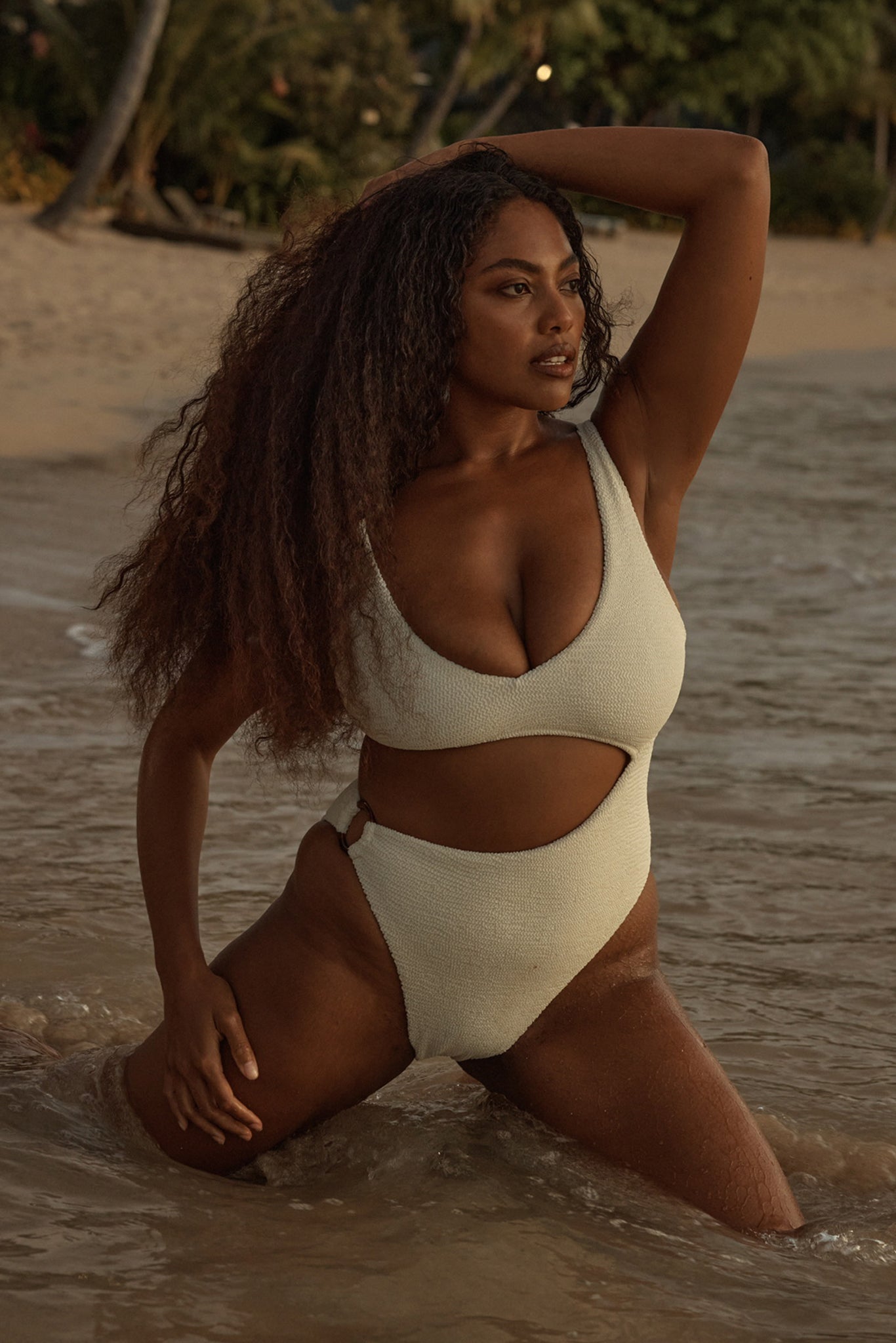 St. Barth's One Piece - Ivory Crinkle