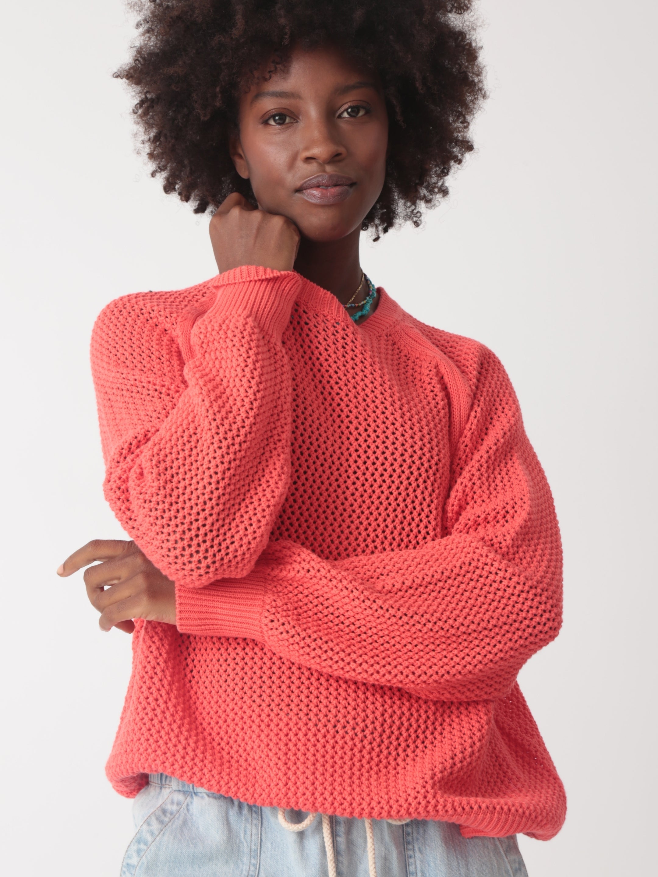 Chloe Sweater - Coral