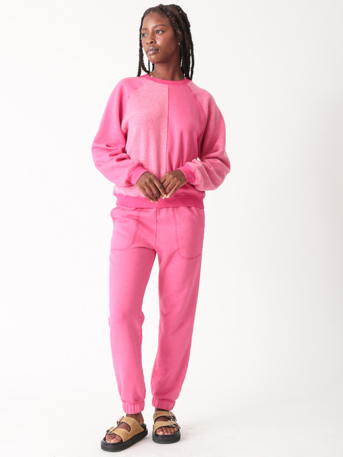 Hayden Sherpa Sweatpant - Magenta