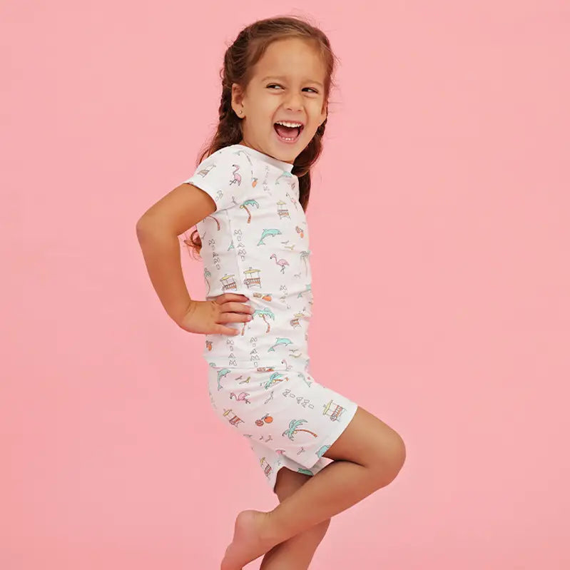 Two Piece PJ SS/ Shorts  Miami