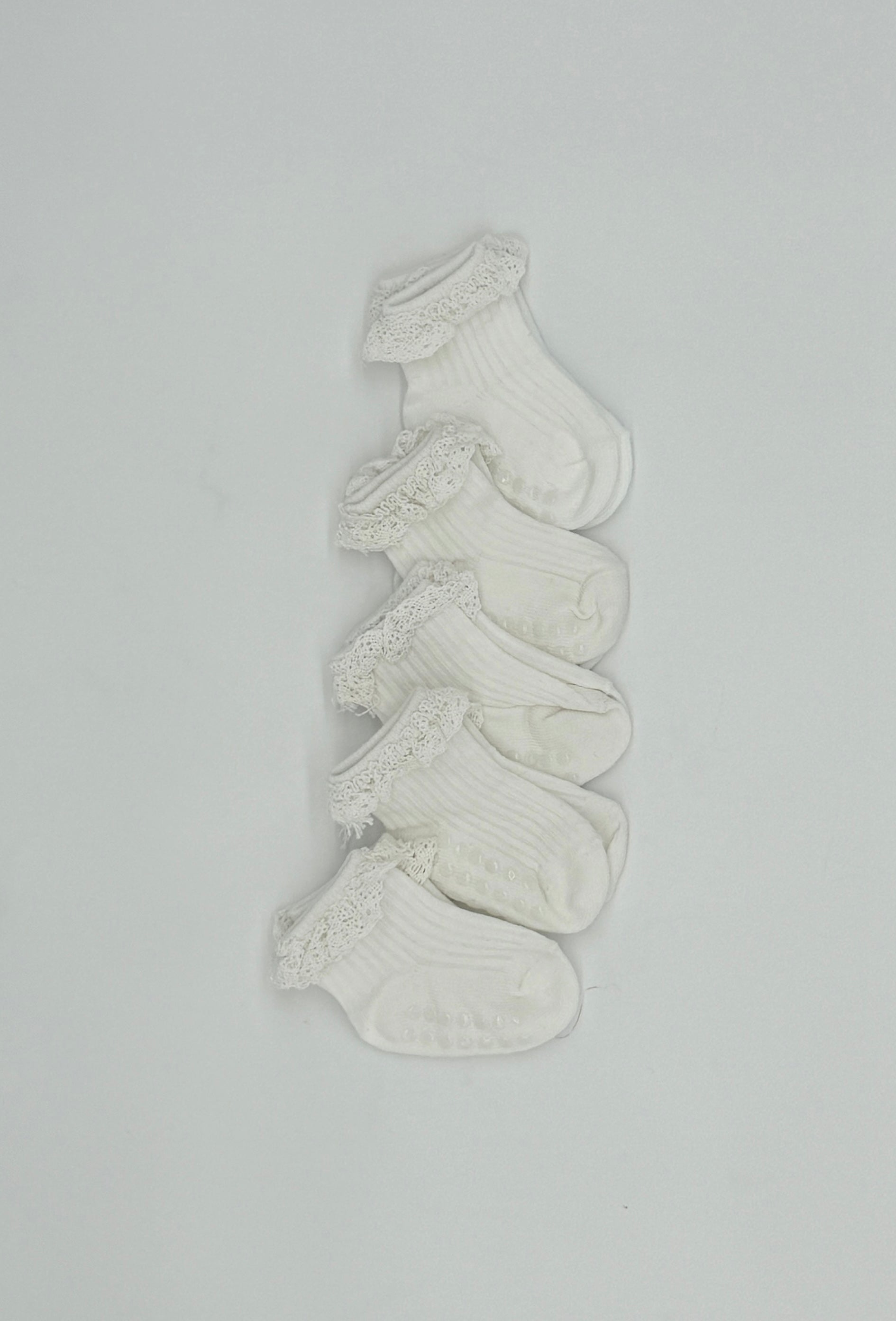 (4 Pairs) EVERYDAY RUFFLED COTTON SOCKS