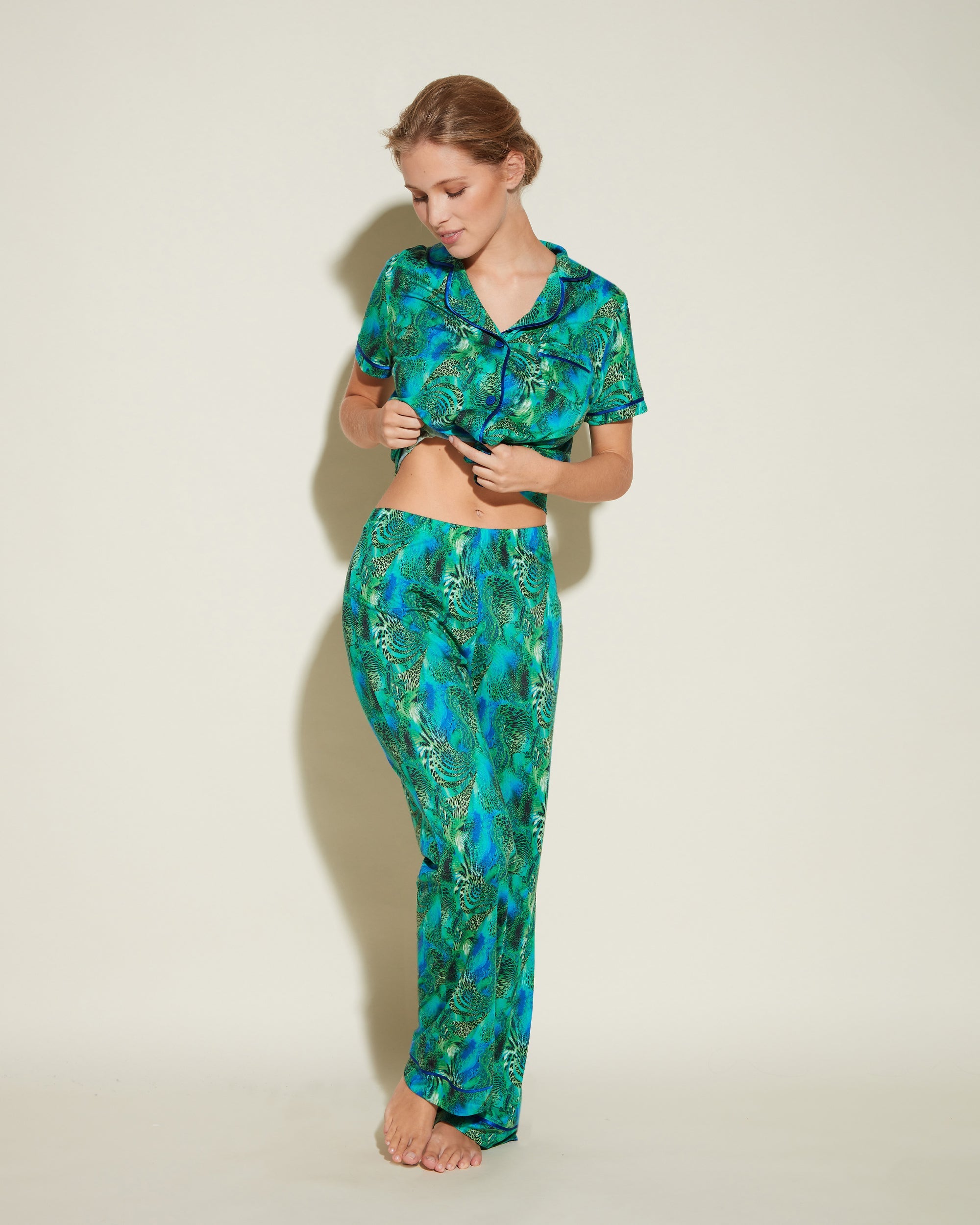 Short Sleeve Top & Pant Pajama Set
