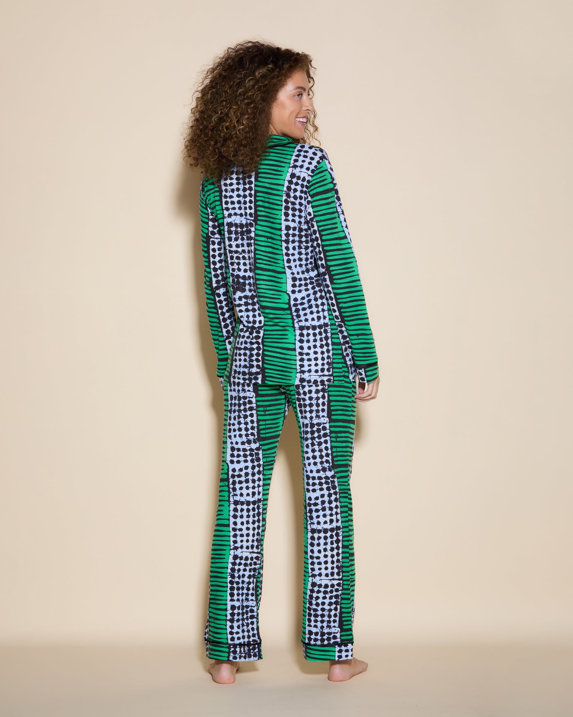3 Pockets Long Sleeve Top & Pant Pajama Set