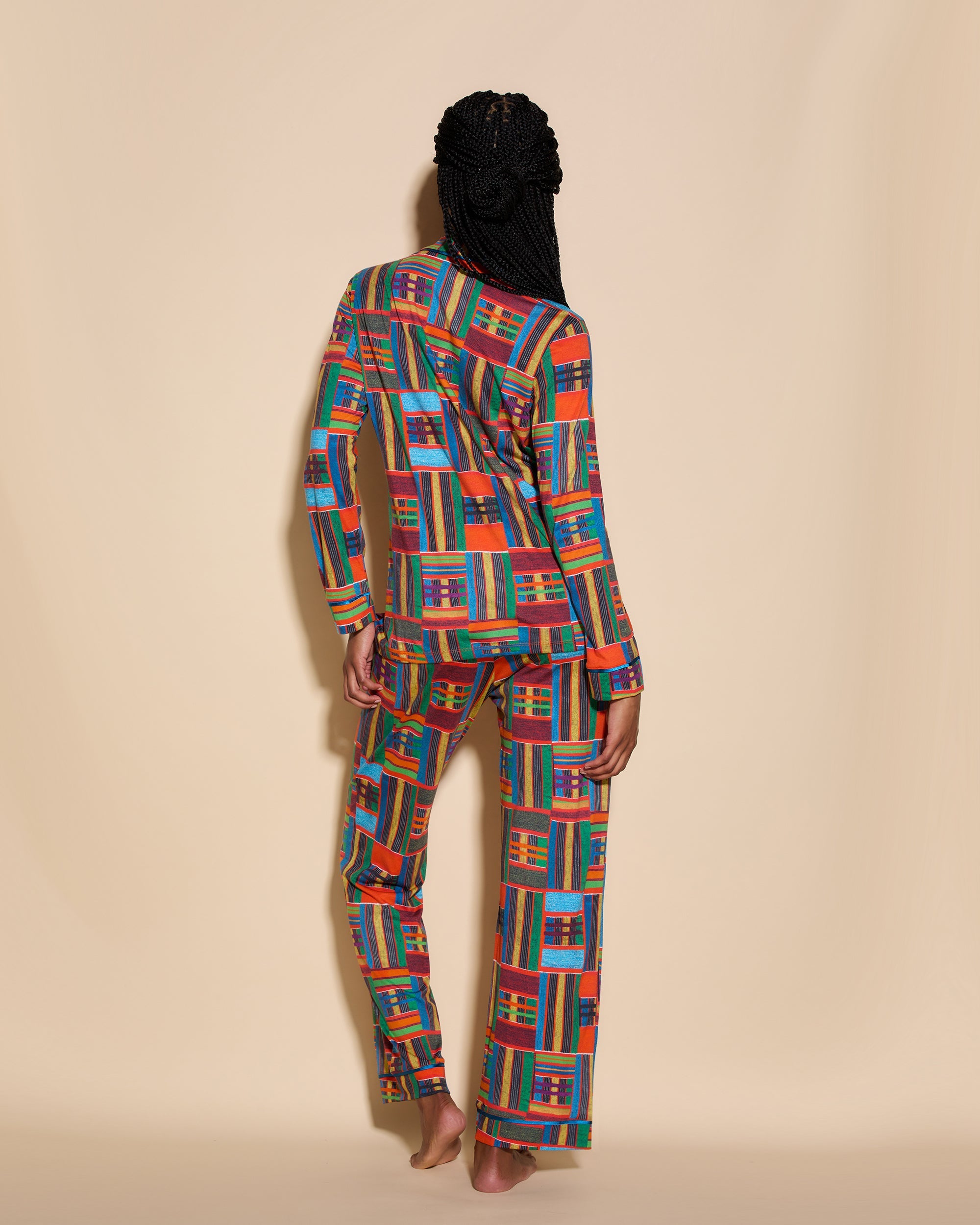 3 Pockets Long Sleeve Top & Pant Pajama Set