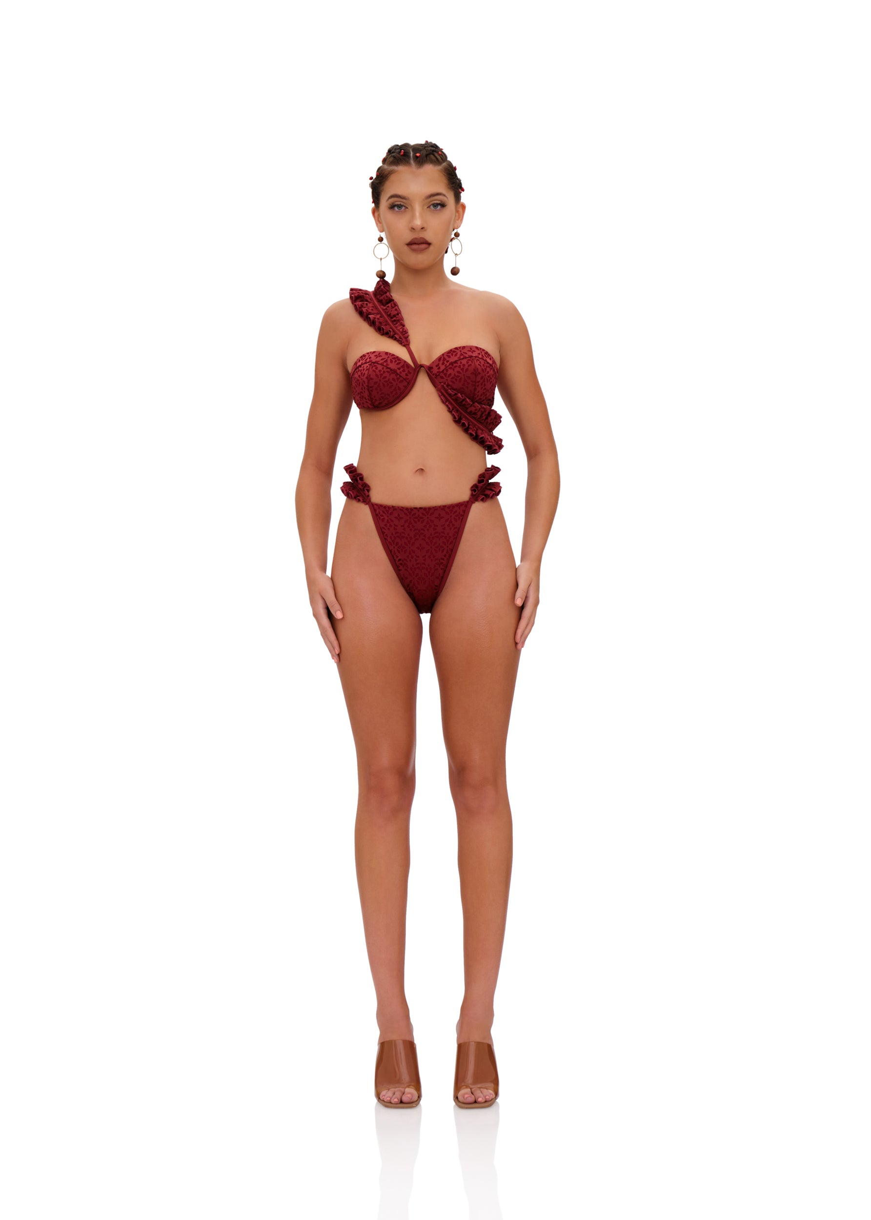 MULAN BIKINI TOP - WINE