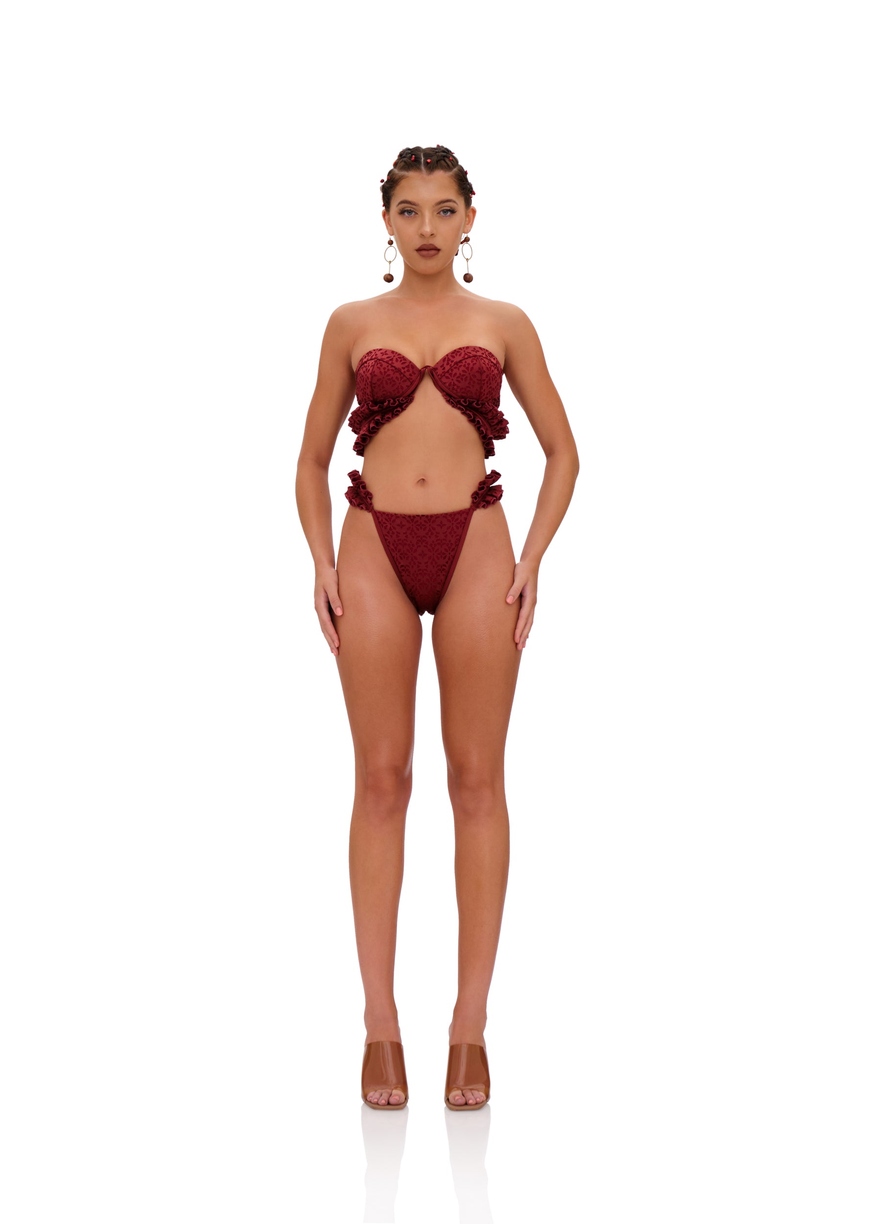 MULAN BIKINI BOTTOM - WINE | ANDREA IYAMAH
