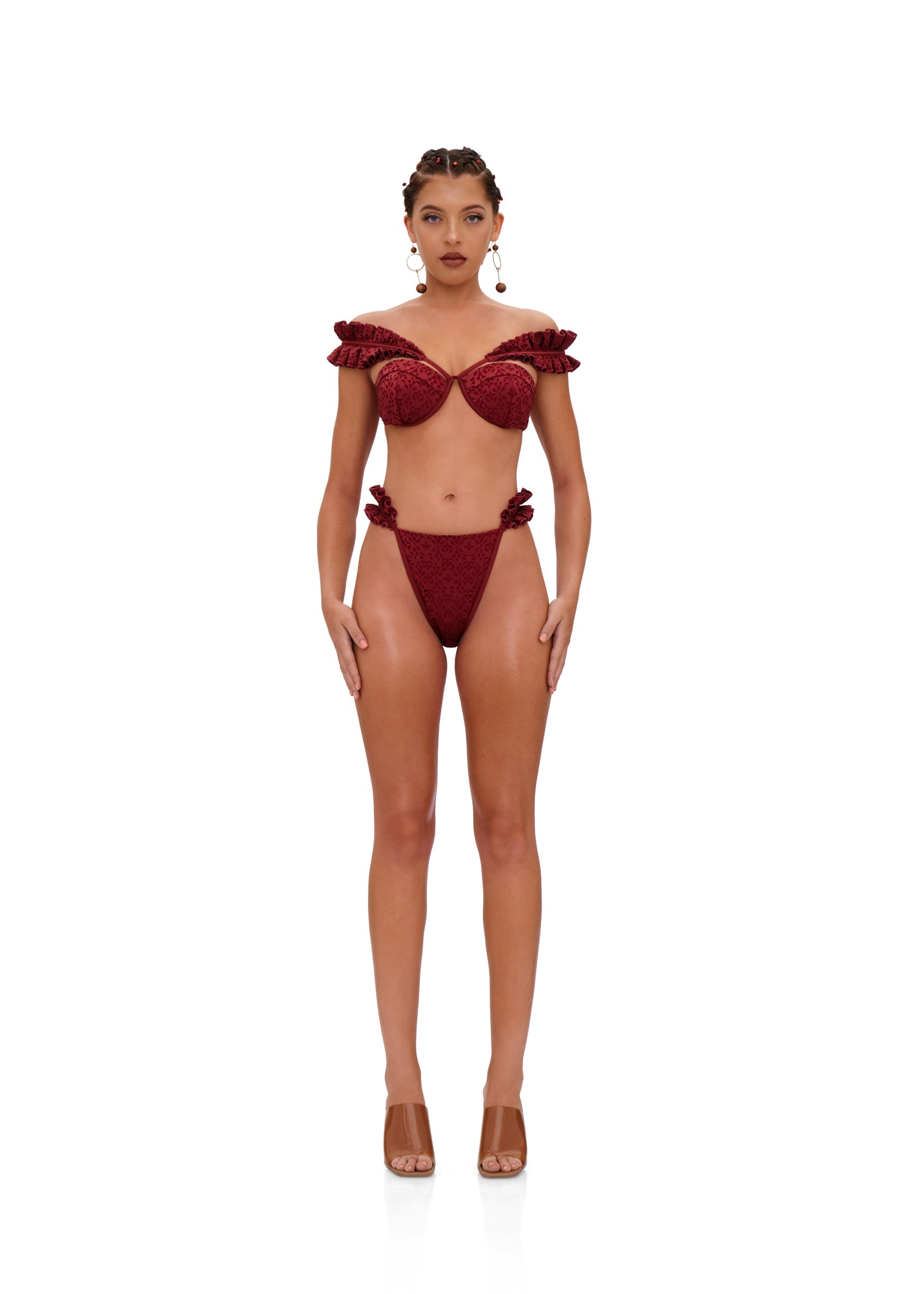 MULAN BIKINI TOP - WINE