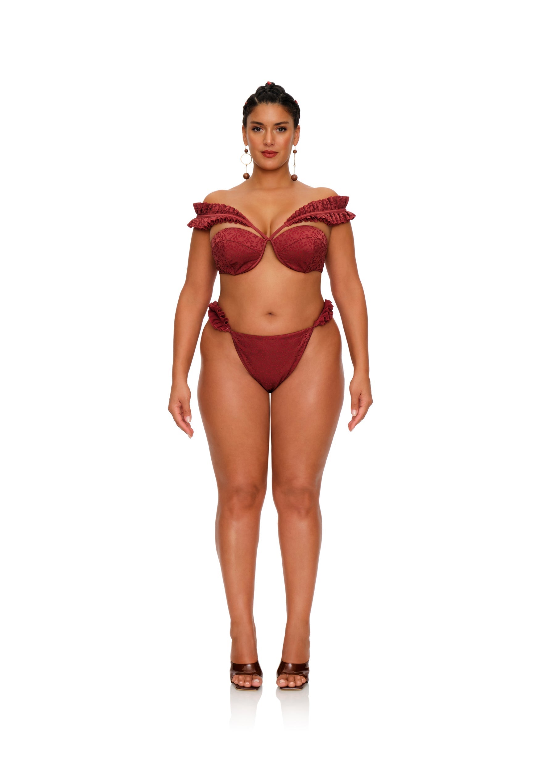 MULAN BIKINI BOTTOM - WINE | ANDREA IYAMAH