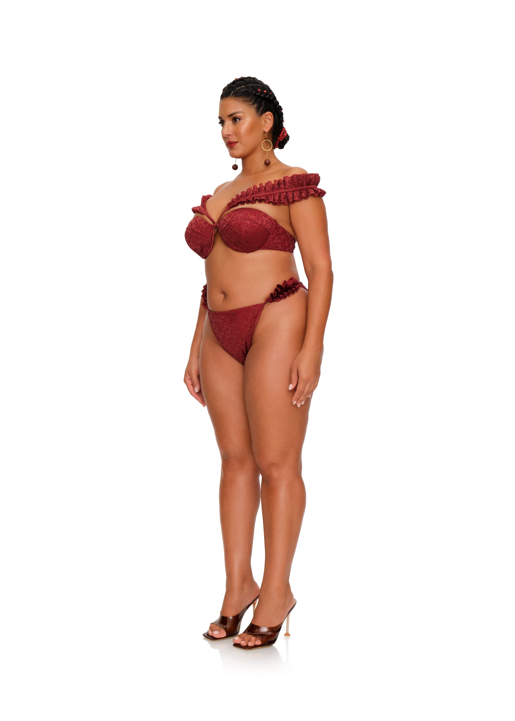 MULAN BIKINI TOP - WINE