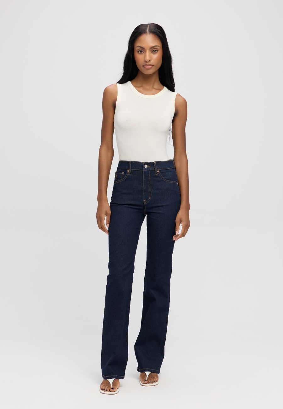 Anya High Rise Flare - Dark Rinse