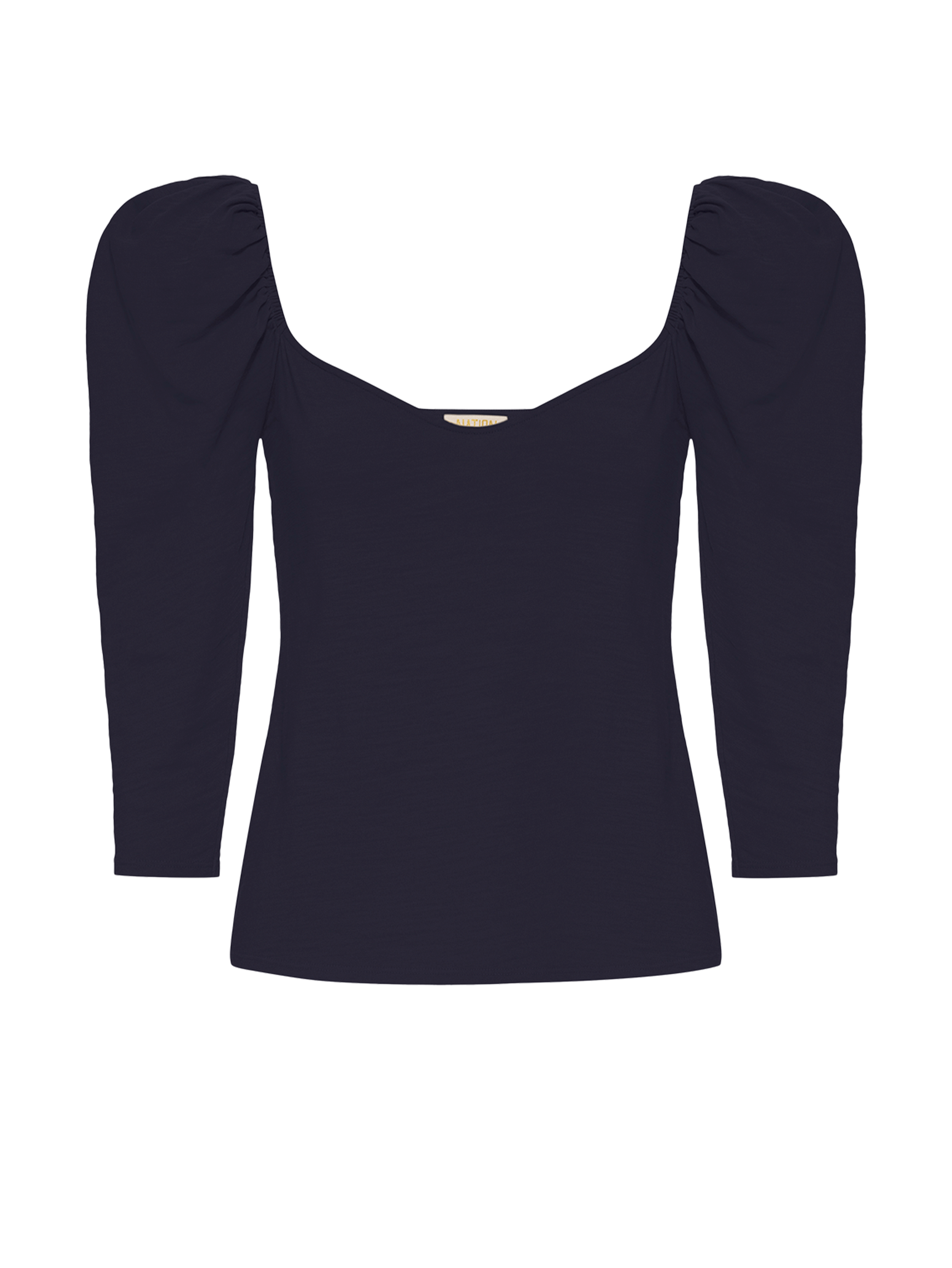 NATION LTD Arabelle Sweetheart Puff Sleeve Top