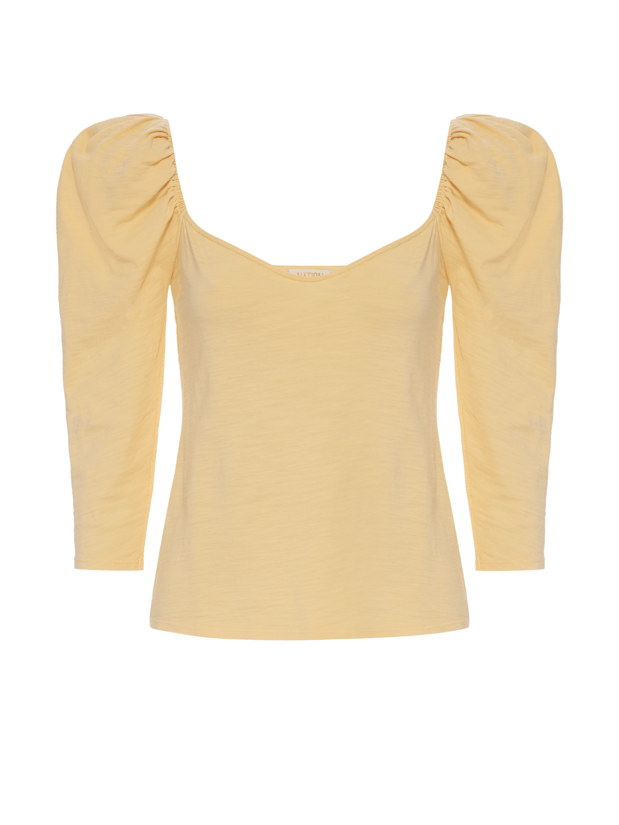 NATION LTD Arabelle Sweetheart Puff Sleeve Top