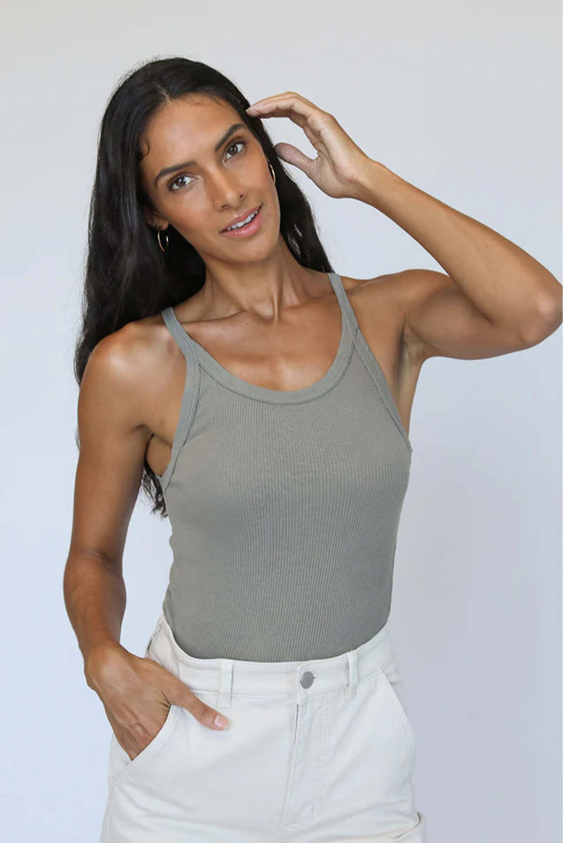 T101-ANNIE | Recycled Cotton Ribbed Tank