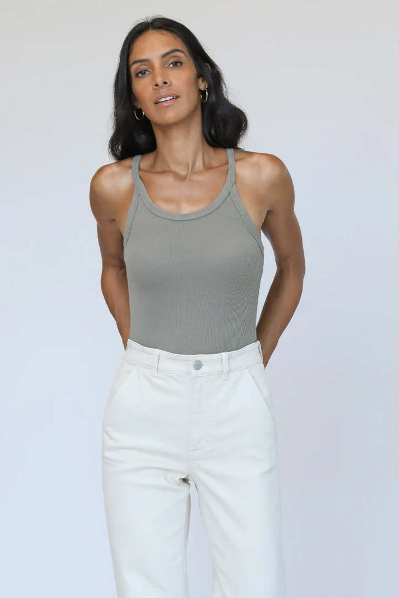 T101-ANNIE | Recycled Cotton Ribbed Tank