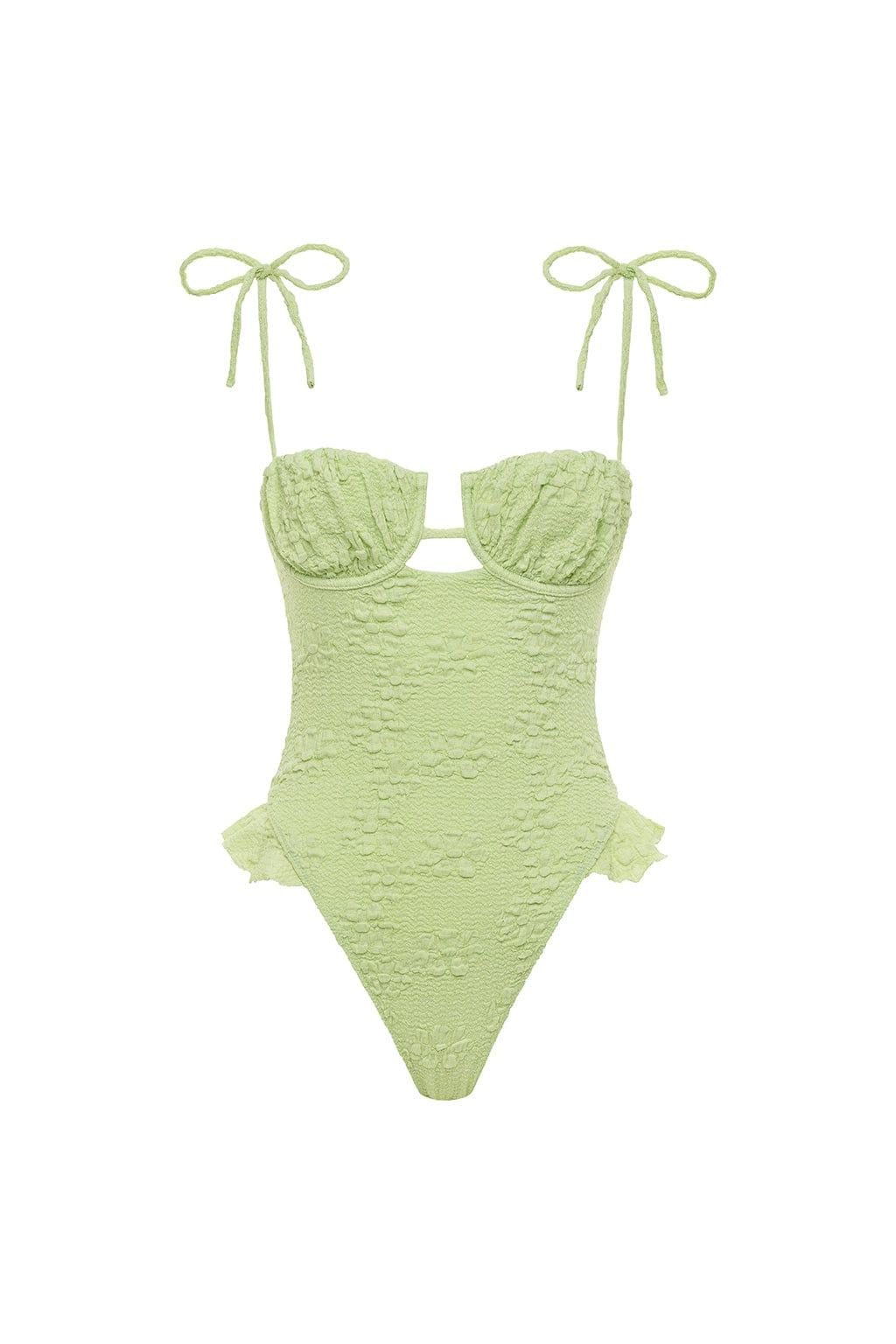 Avo Floral Petal Ruffle One-Piece