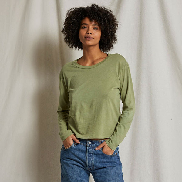 T93 -  Axel - Cotton Long Sleeve Boxy Crew Tee